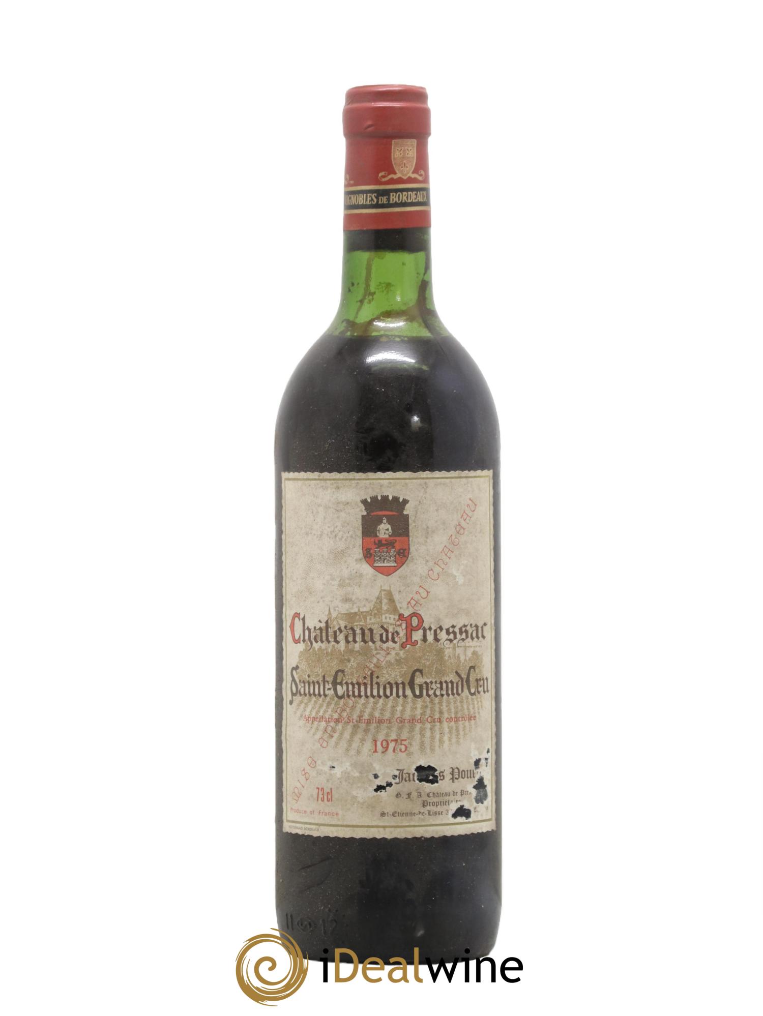 Château de Pressac Grand Cru Classé 1975 - Lot of 1 bottle - 0