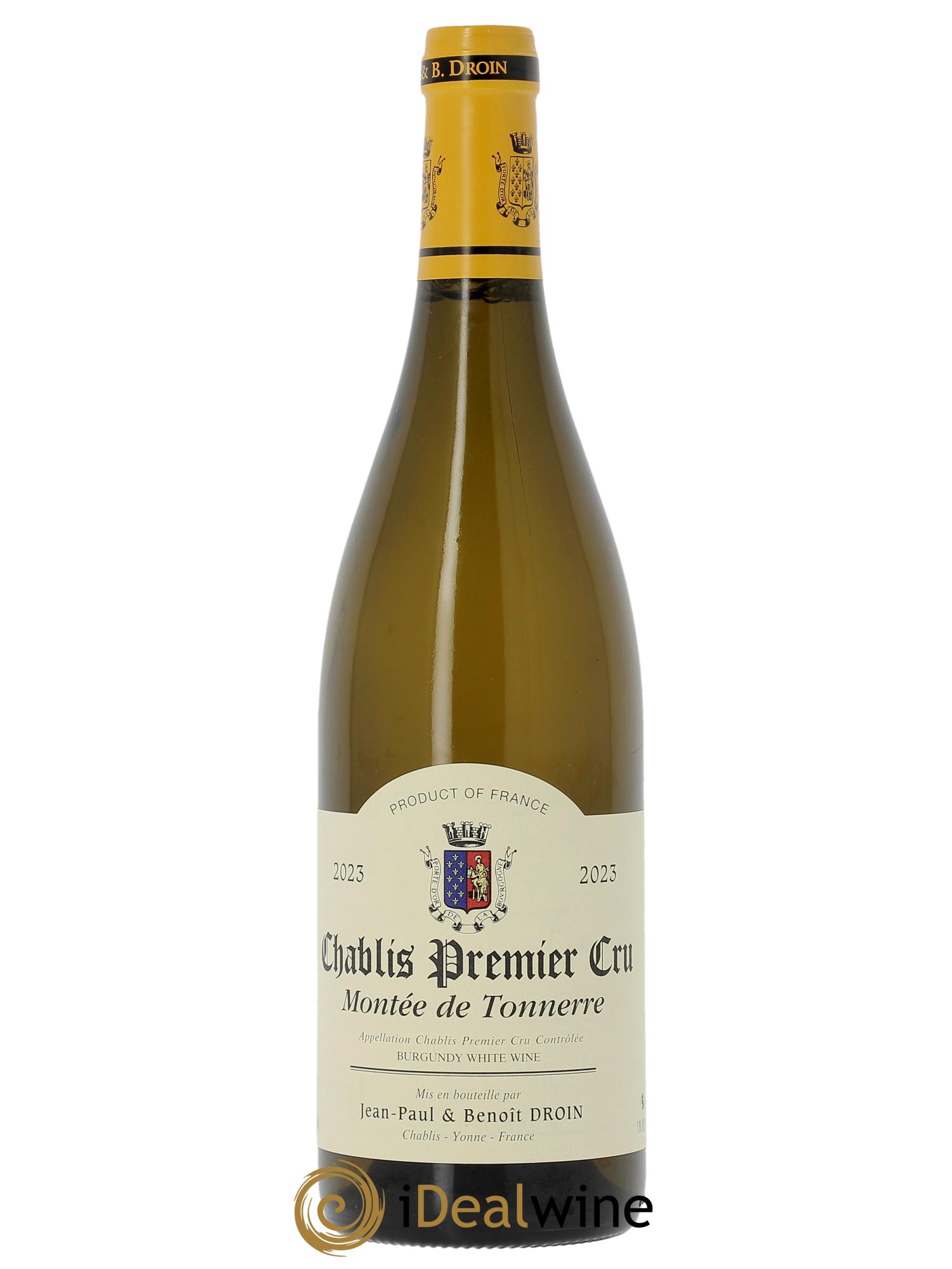 Chablis 1er Cru Montée de Tonnerre Jean-Paul & Benoît Droin (Domaine)  2023 - Lotto di 1 bottiglia - 0