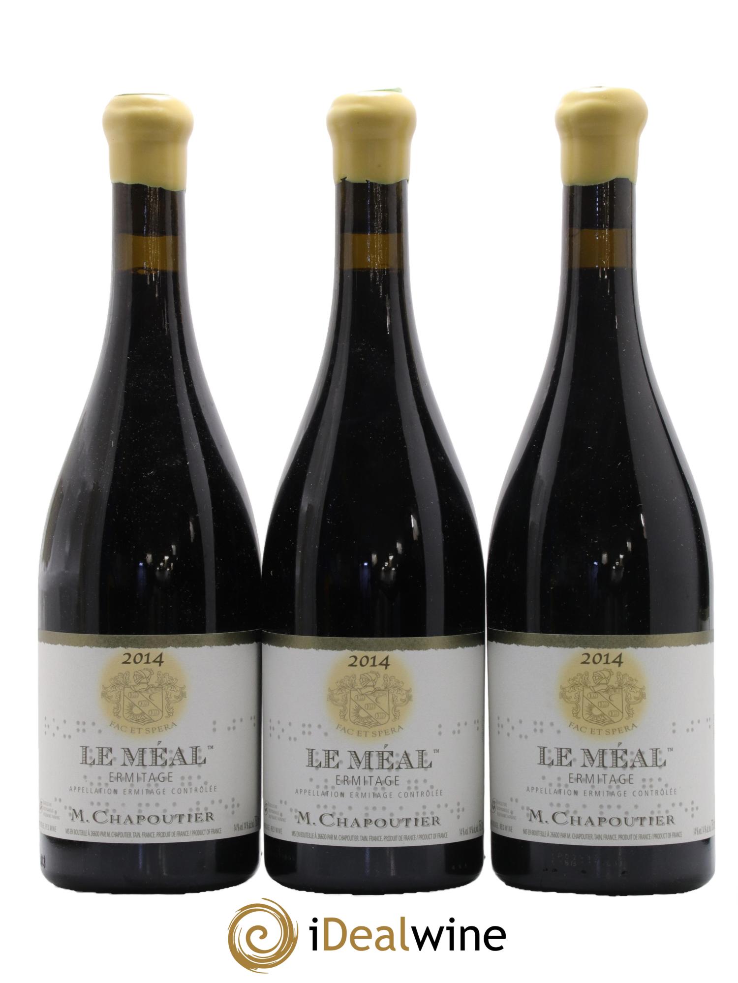 Hermitage Ermitage Le Méal Chapoutier 2014 - Posten von 3 Flaschen - 0