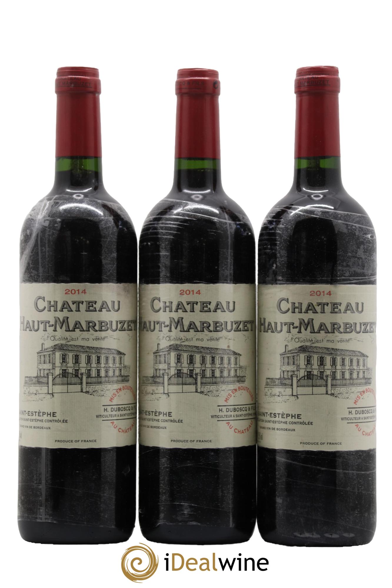 Château Haut Marbuzet 2014 - Lotto di 3 bottiglie - 0