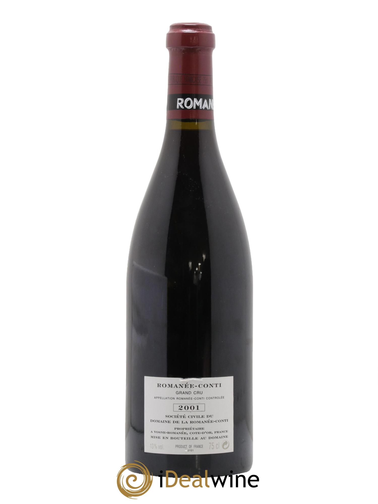 Romanée-Conti Grand Cru Domaine de la Romanée-Conti 2001 - Lot de 1 bouteille - 1