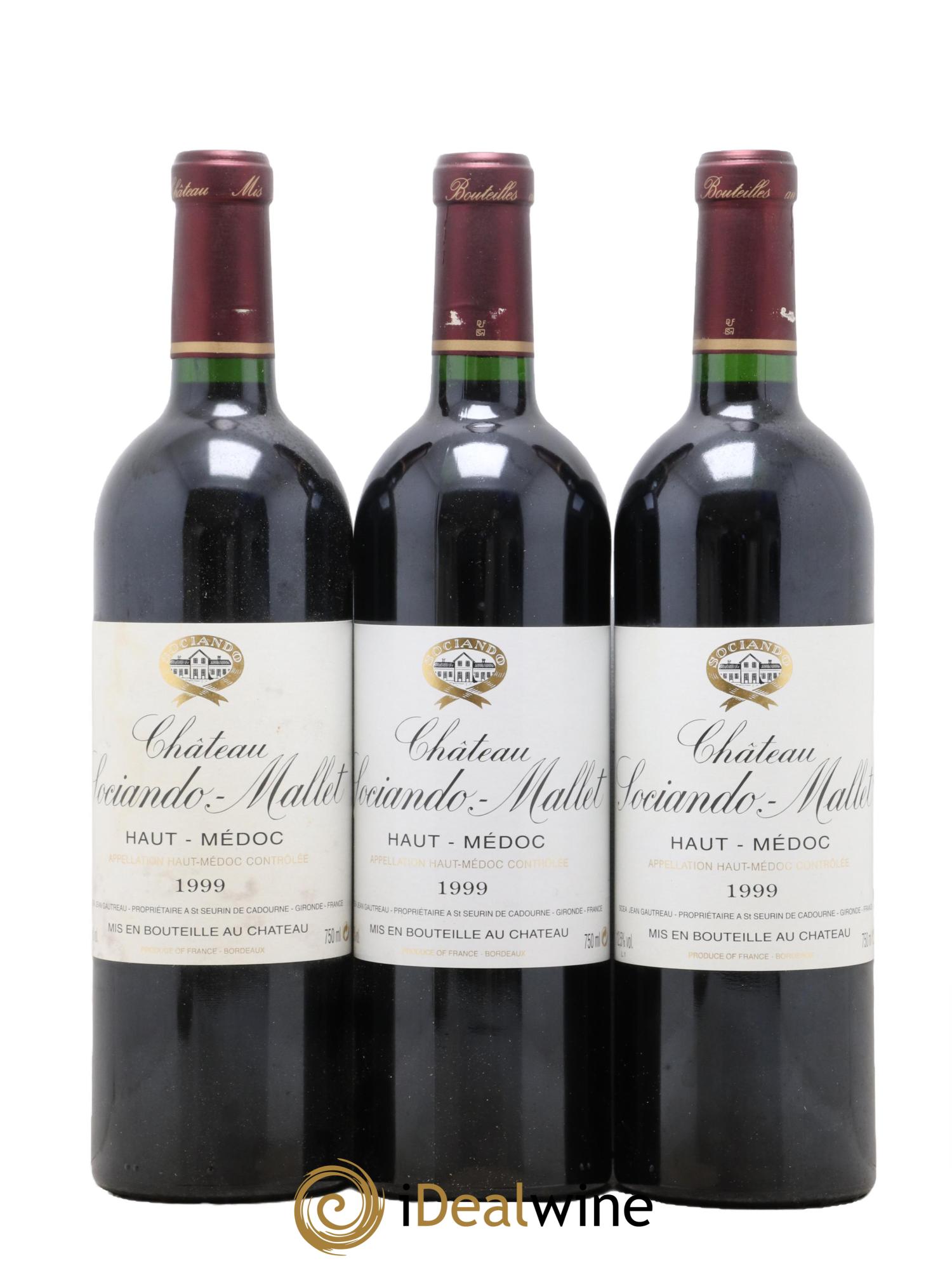 Château Sociando Mallet  1999 - Lot de 12 bouteilles - 2