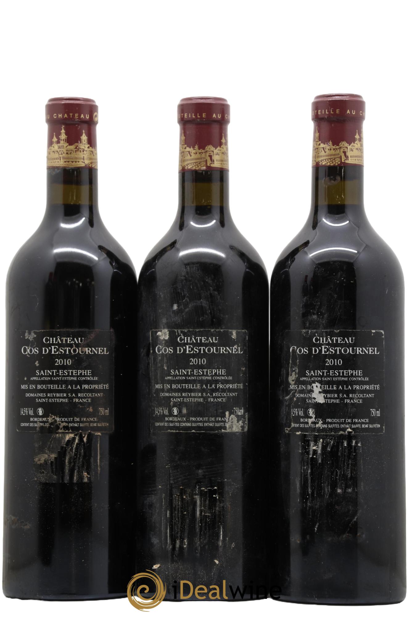 Cos d'Estournel 2ème Grand Cru Classé 2010 - Lot of 3 bottles - 1