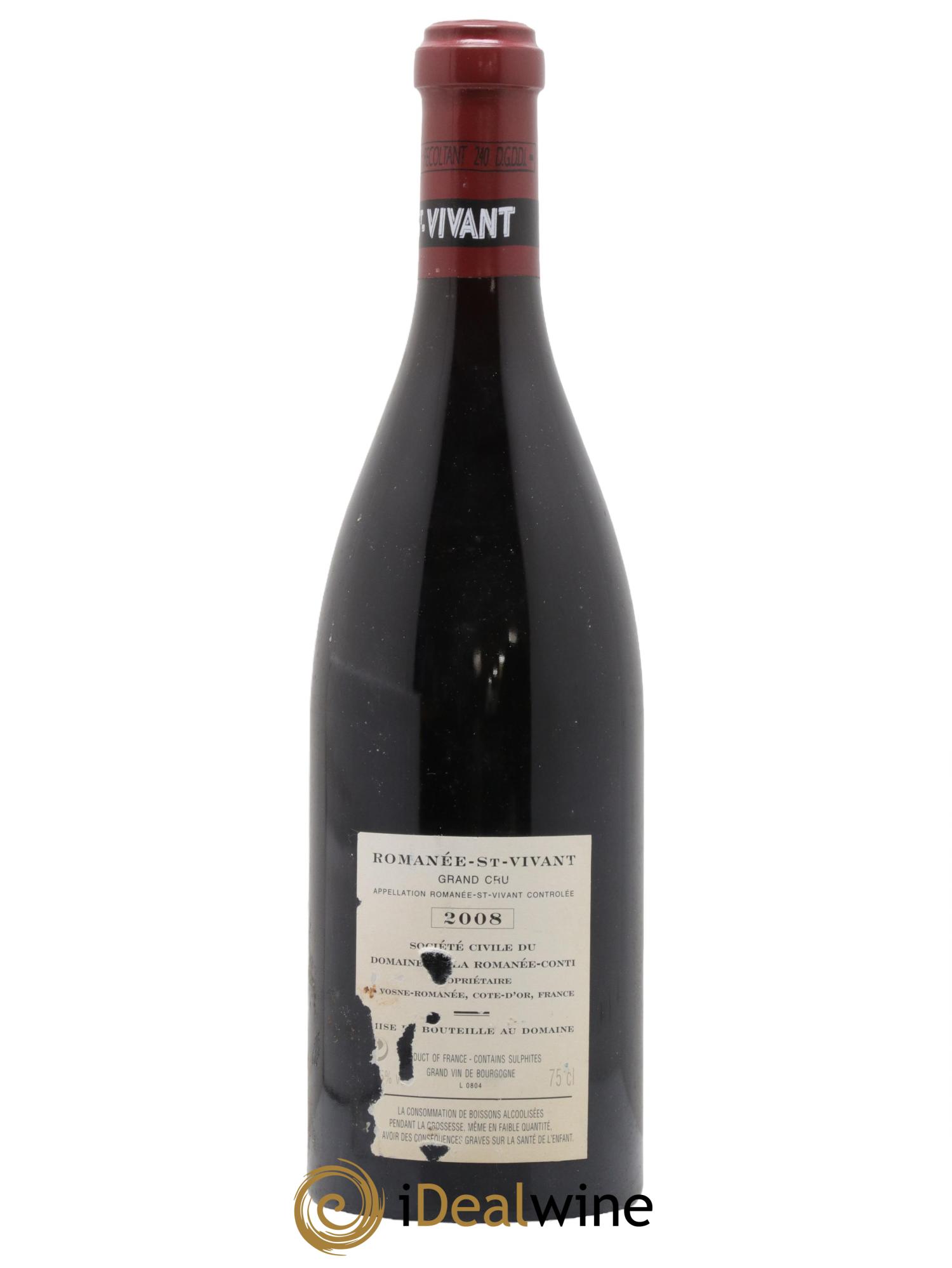 Romanée-Saint-Vivant Grand Cru Domaine de la Romanée-Conti 2008 - Lotto di 1 bottiglia - 1