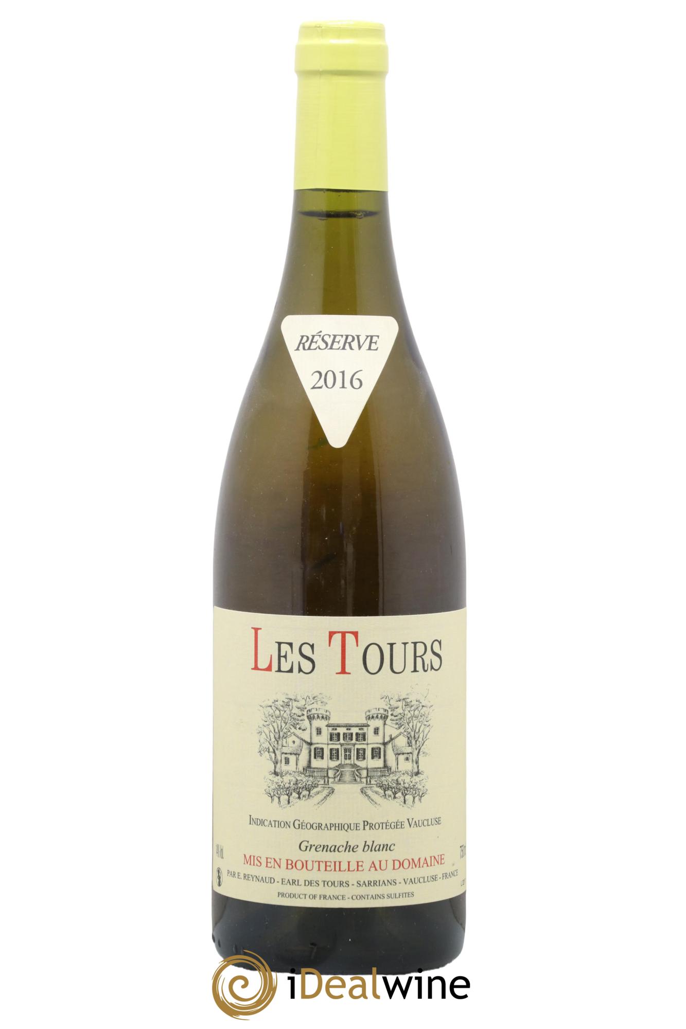 IGP Vaucluse (Vin de Pays de Vaucluse) Les Tours Grenache Blanc Emmanuel Reynaud 2016 - Lot of 1 bottle - 0