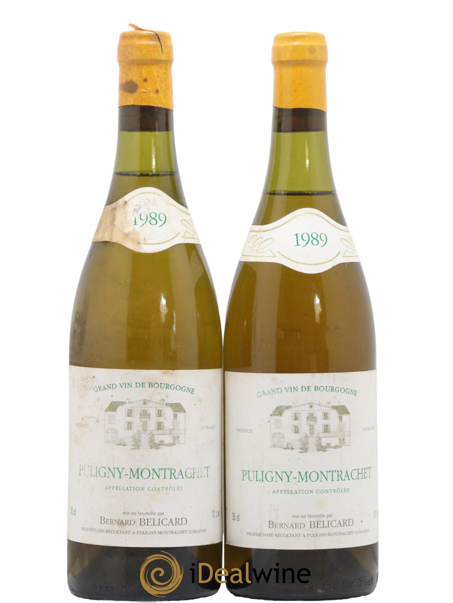 Puligny-Montrachet Belicard 1989 - Lot de 2 bouteilles - 0