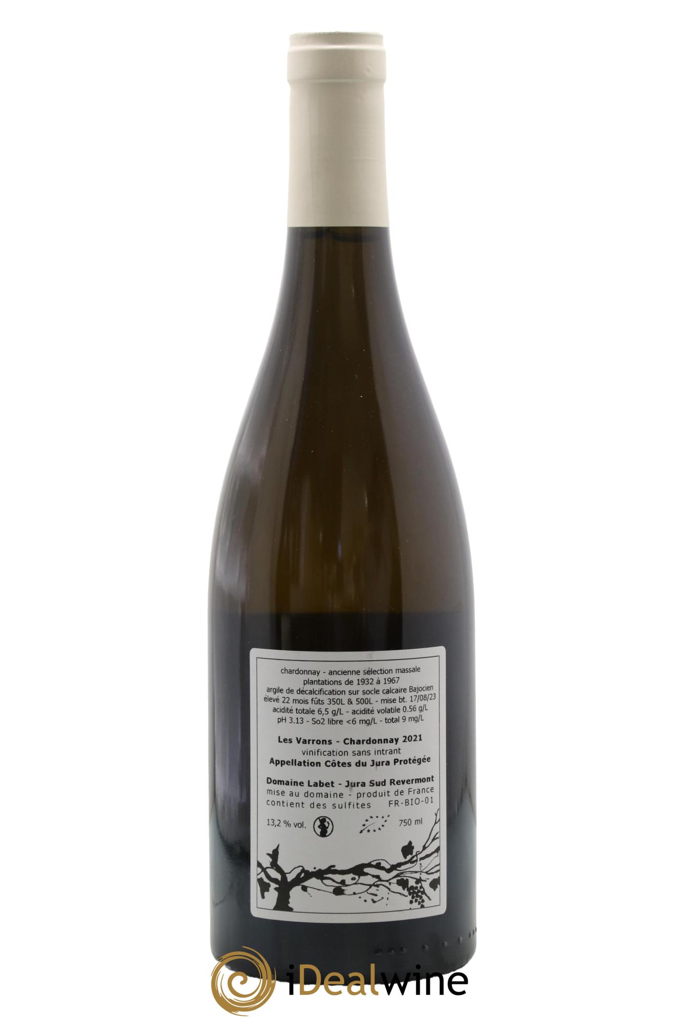 Côtes du Jura Chardonnay Les Varrons Romain - Julien  - Charline Labet 2021 - Lot de 1 bouteille - 1