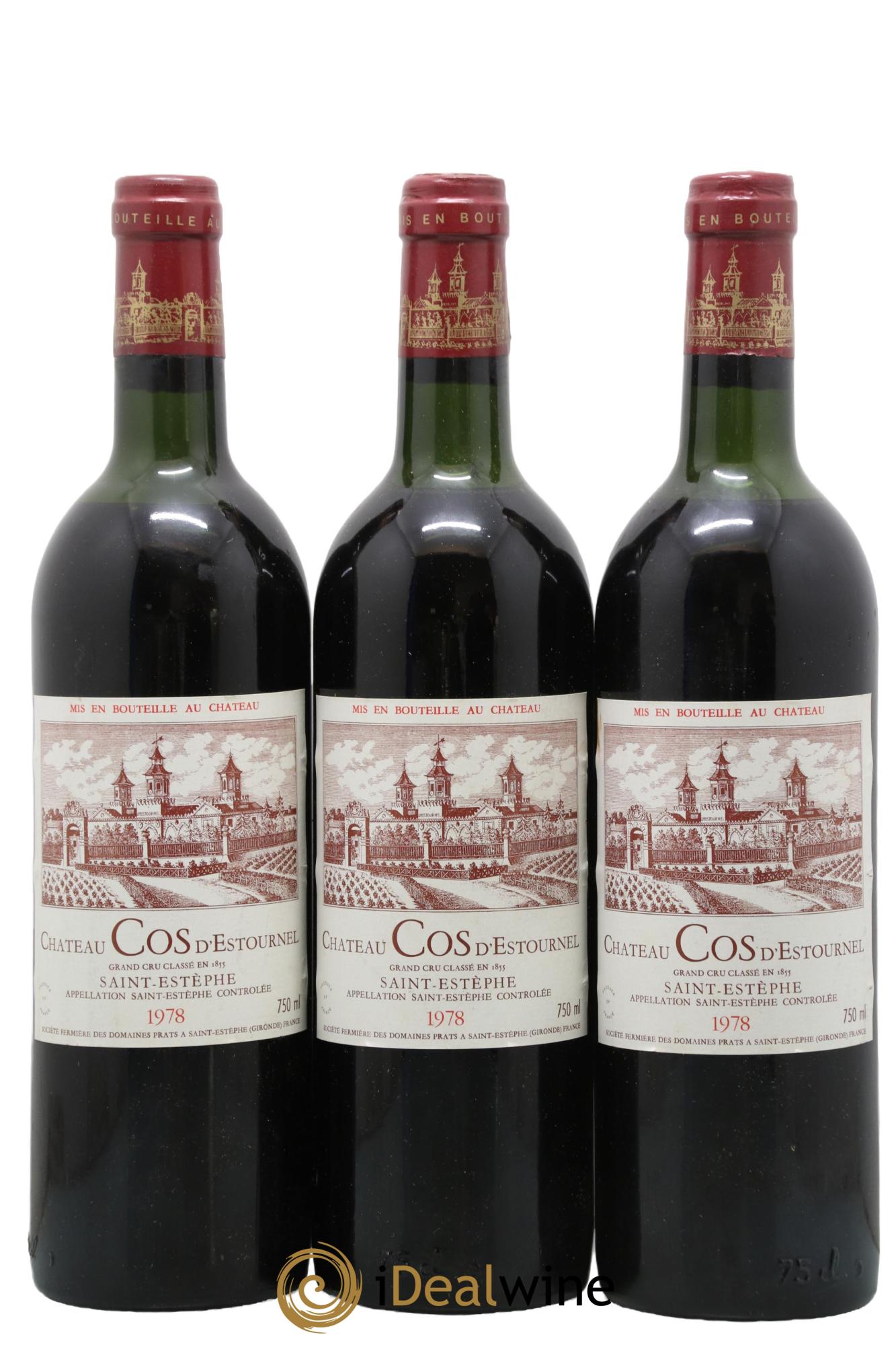 Cos d'Estournel 2ème Grand Cru Classé 1978 - Lot of 3 bottles - 0