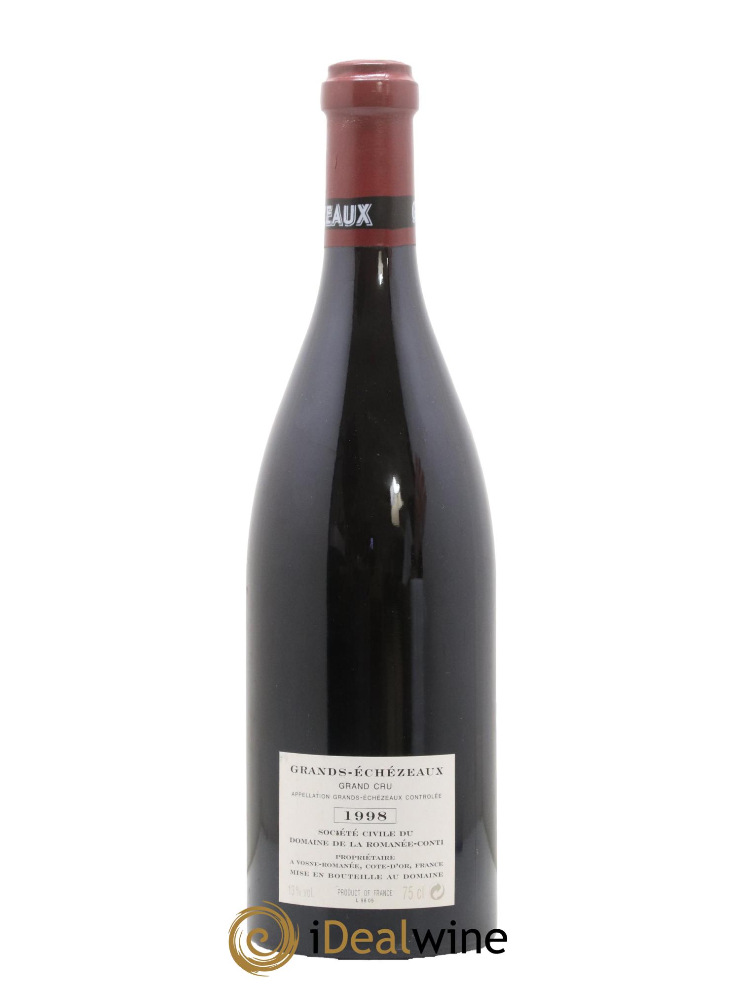 Grands-Echezeaux Grand Cru Domaine de la Romanée-Conti 1998 - Lot de 1 bouteille - 1