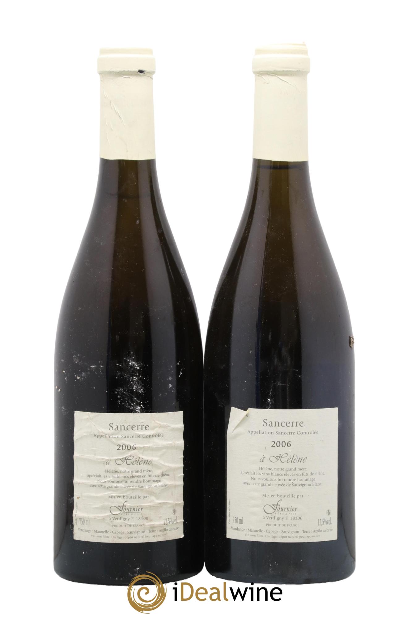 Sancerre Vendanges D'Helene Fournier Pere Et Fils 2006 - Lot de 2 bouteilles - 1