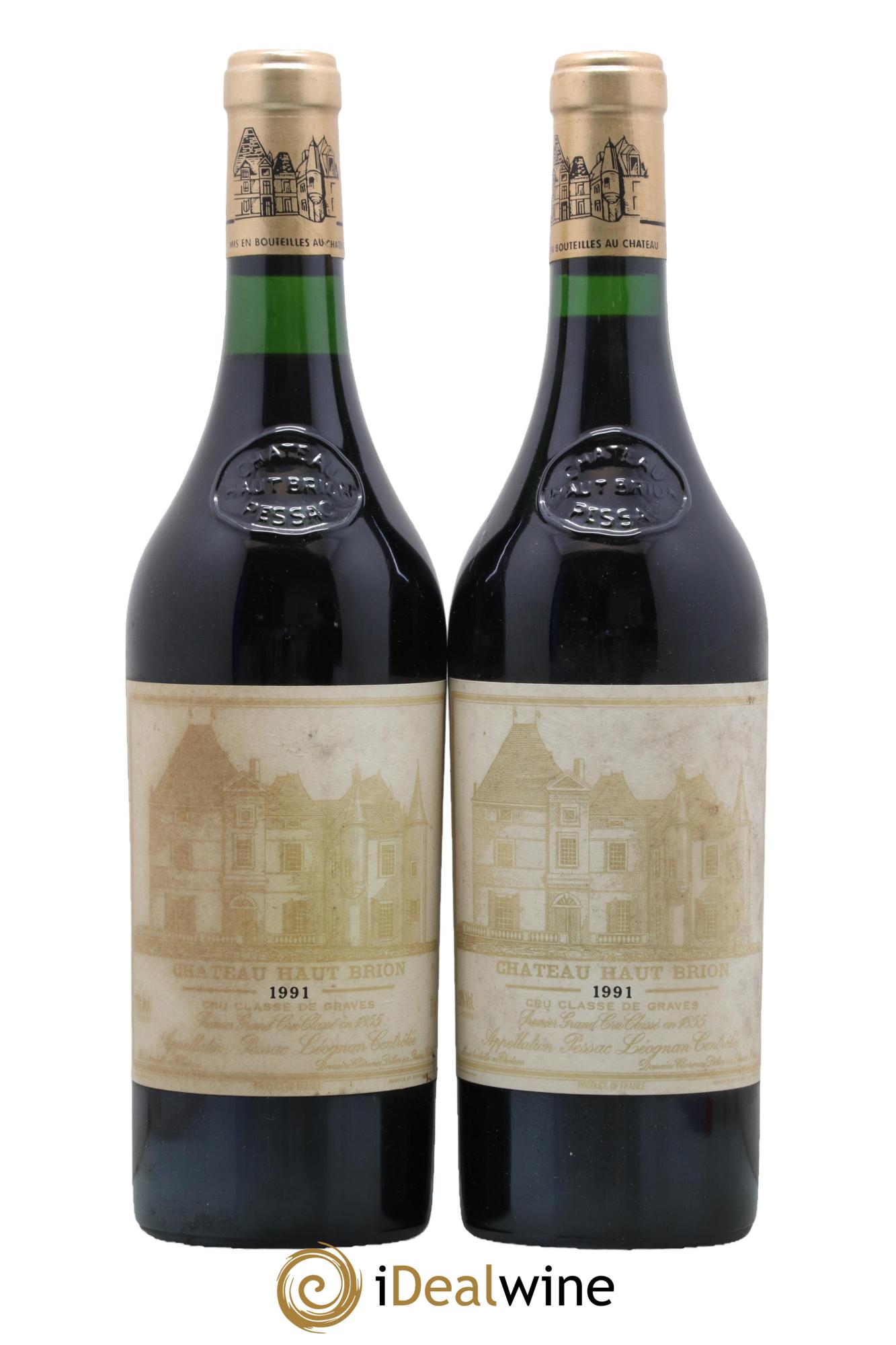 Château Haut Brion 1er Grand Cru Classé 1991 - Lot of 2 bottles - 0