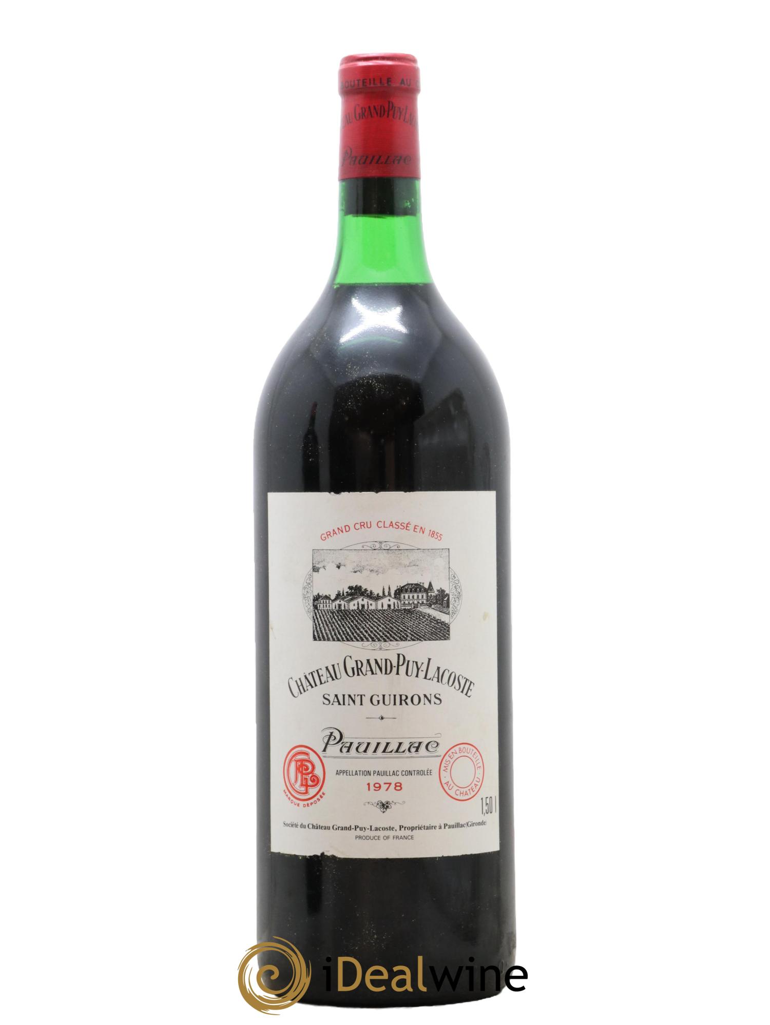 Château Grand Puy Lacoste 5ème Grand Cru Classé 1978 - Lot de 1 magnum - 0