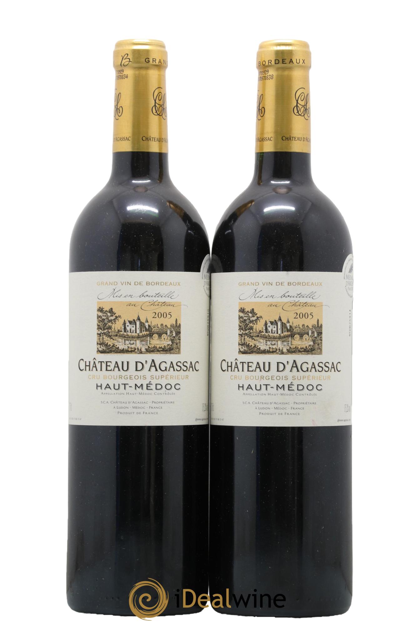 Château d' Agassac Cru Bourgeois 2005 - Lotto di 2 bottiglie - 0