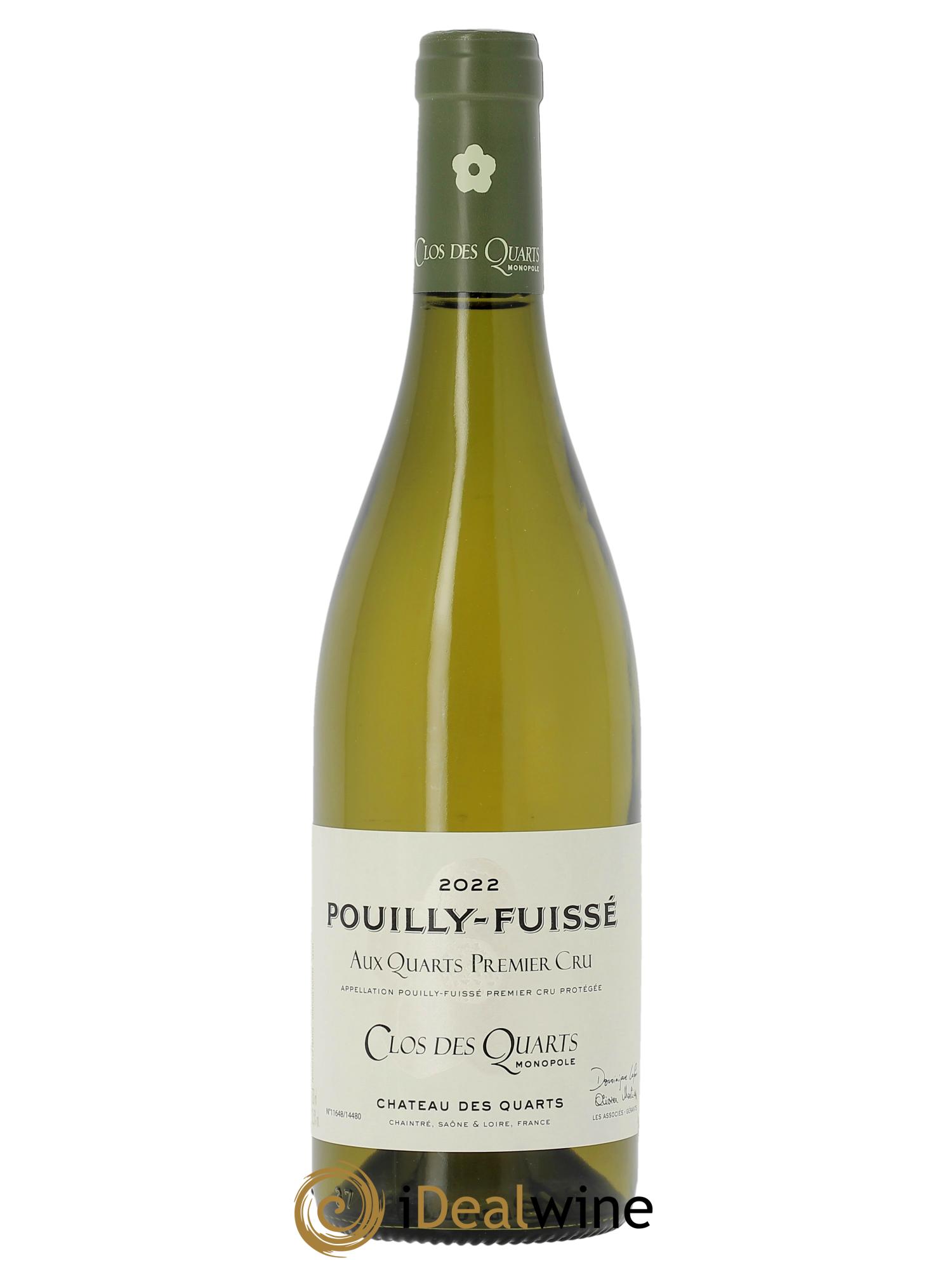 Pouilly-Fuissé 1er Cru Aux Quarts Clos des Quarts Monopole Château des Quarts  2022 - Lot of 1 bottle - 0