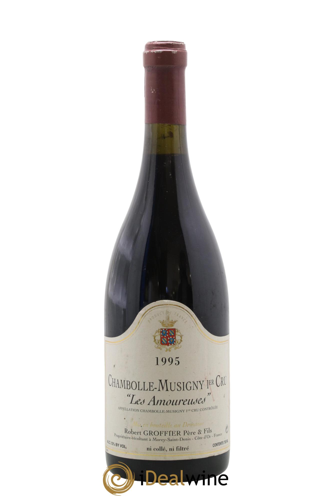 Chambolle-Musigny 1er Cru Les Amoureuses Robert Groffier Père & Fils (Domaine) 1995 - Lot de 1 bouteille - 0