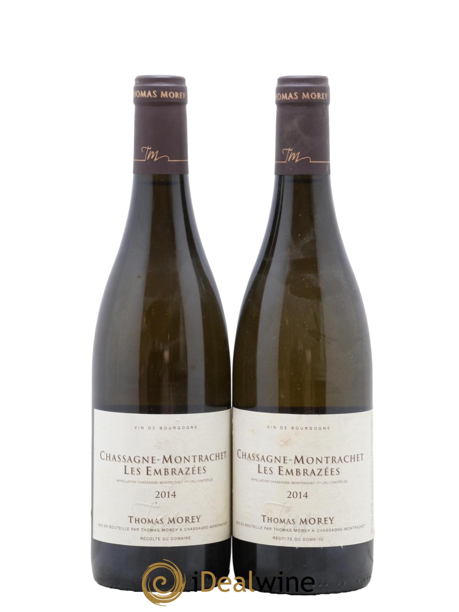 Chassagne-Montrachet 1er Cru Les Embrazées Thomas Morey  2014 - Lotto di 2 bottiglie - 0