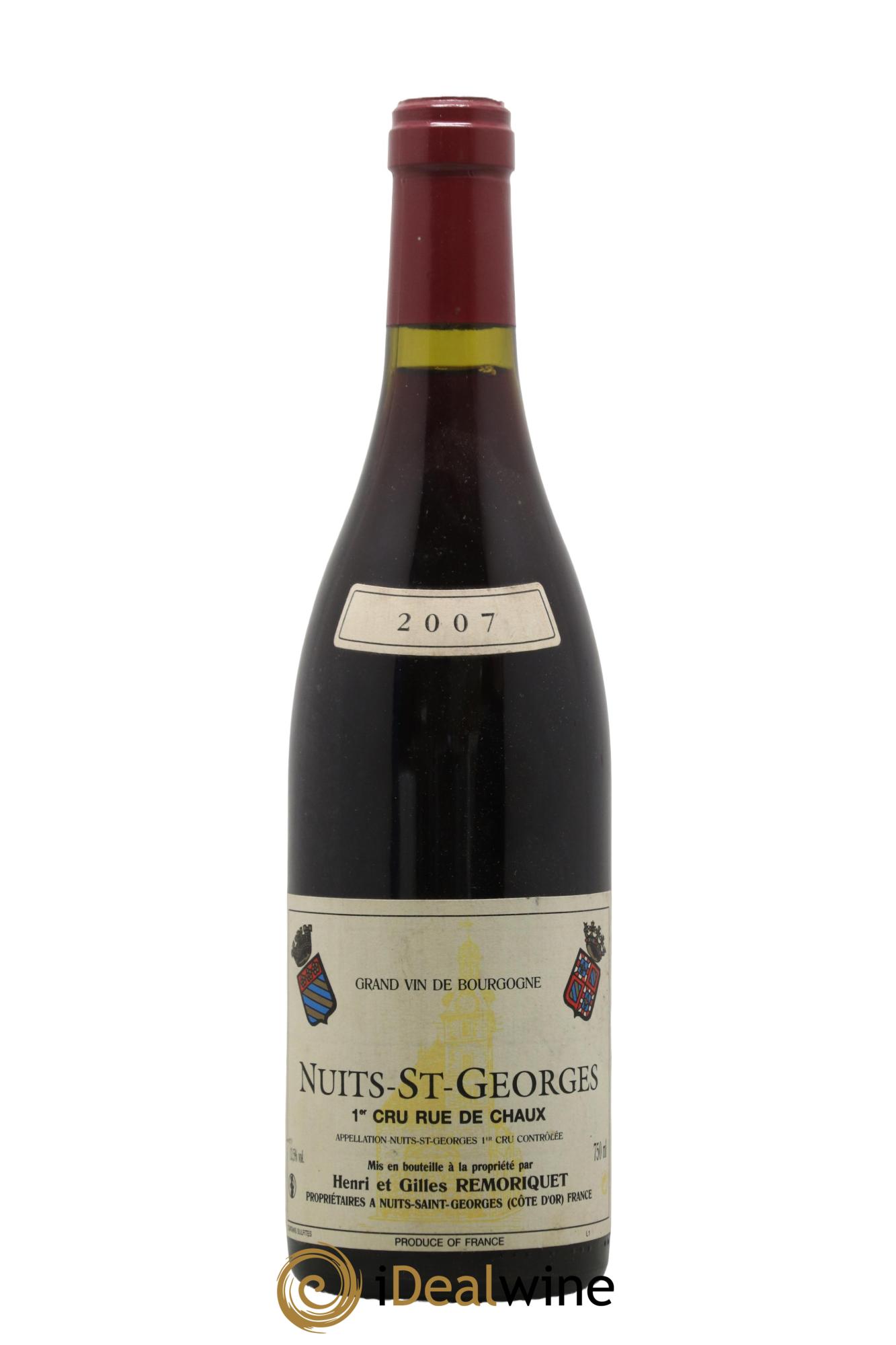 Nuits Saint-Georges 1er Cru Rue de Chaux Gilles Remoriquet 2007 - Lotto di 1 bottiglia - 0