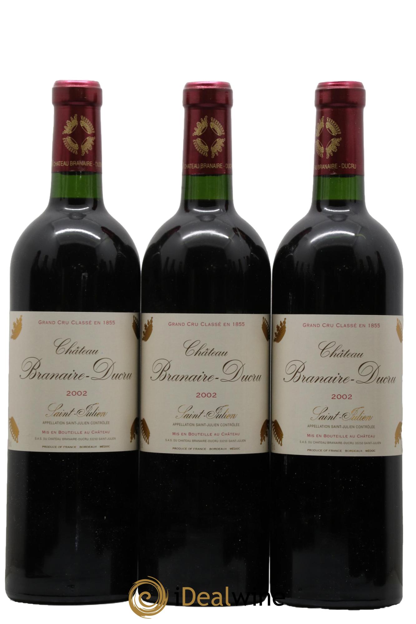 Château Branaire Ducru 4ème Grand Cru Classé 2002 - Lot de 12 bouteilles - 1