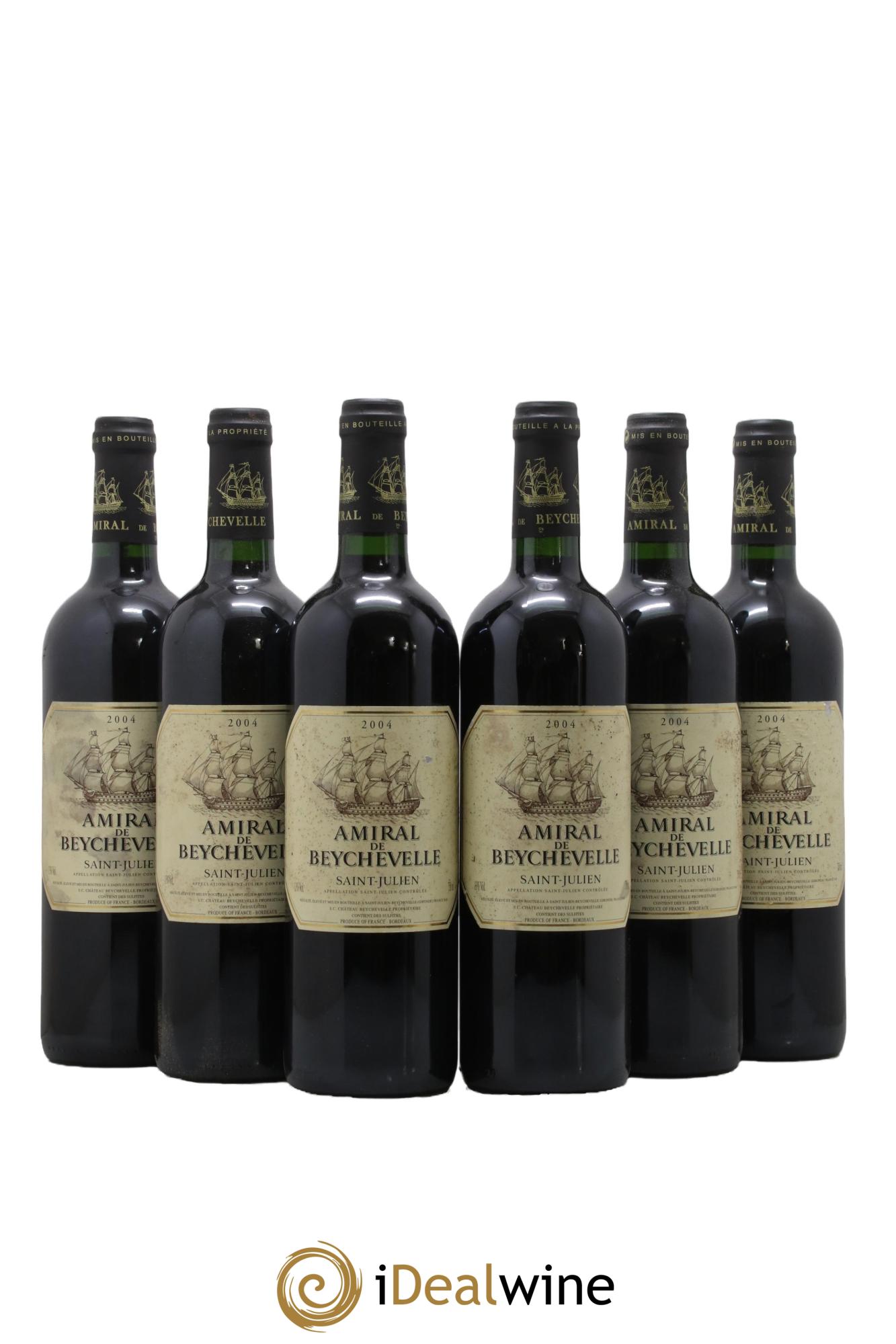 Amiral de Beychevelle Second Vin 2004 - Lot de 6 bouteilles - 0