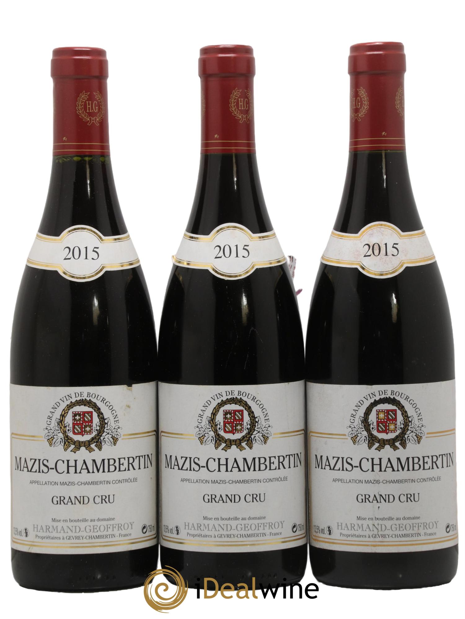 Mazis-Chambertin Grand Cru Harmand-Geoffroy (Domaine) 2015 - Lot of 3 bottles - 0