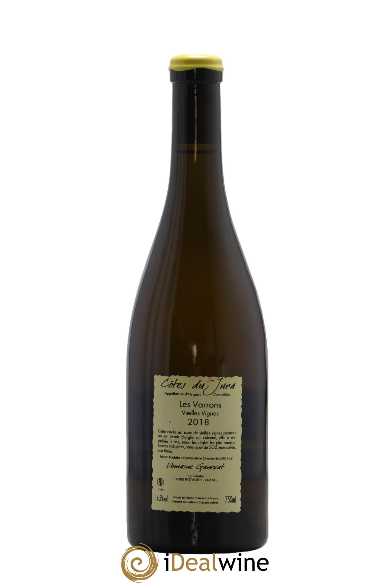 Côtes du Jura Les Varrons Vieilles Vignes Jean-François Ganevat (Domaine) 2018 - Lot de 1 bouteille - 1