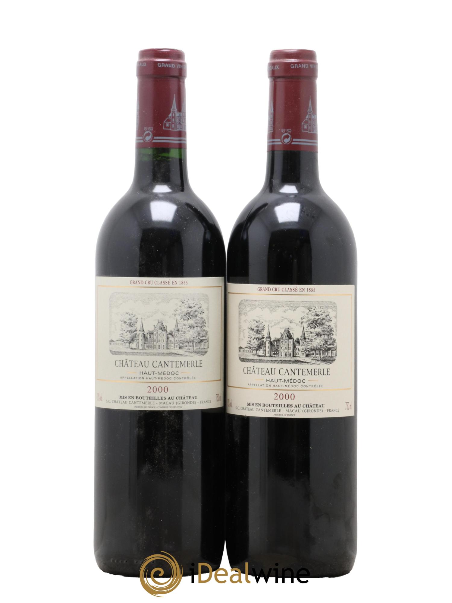 Château Cantemerle 5ème Grand Cru Classé 2000 - Lot of 2 bottles - 0