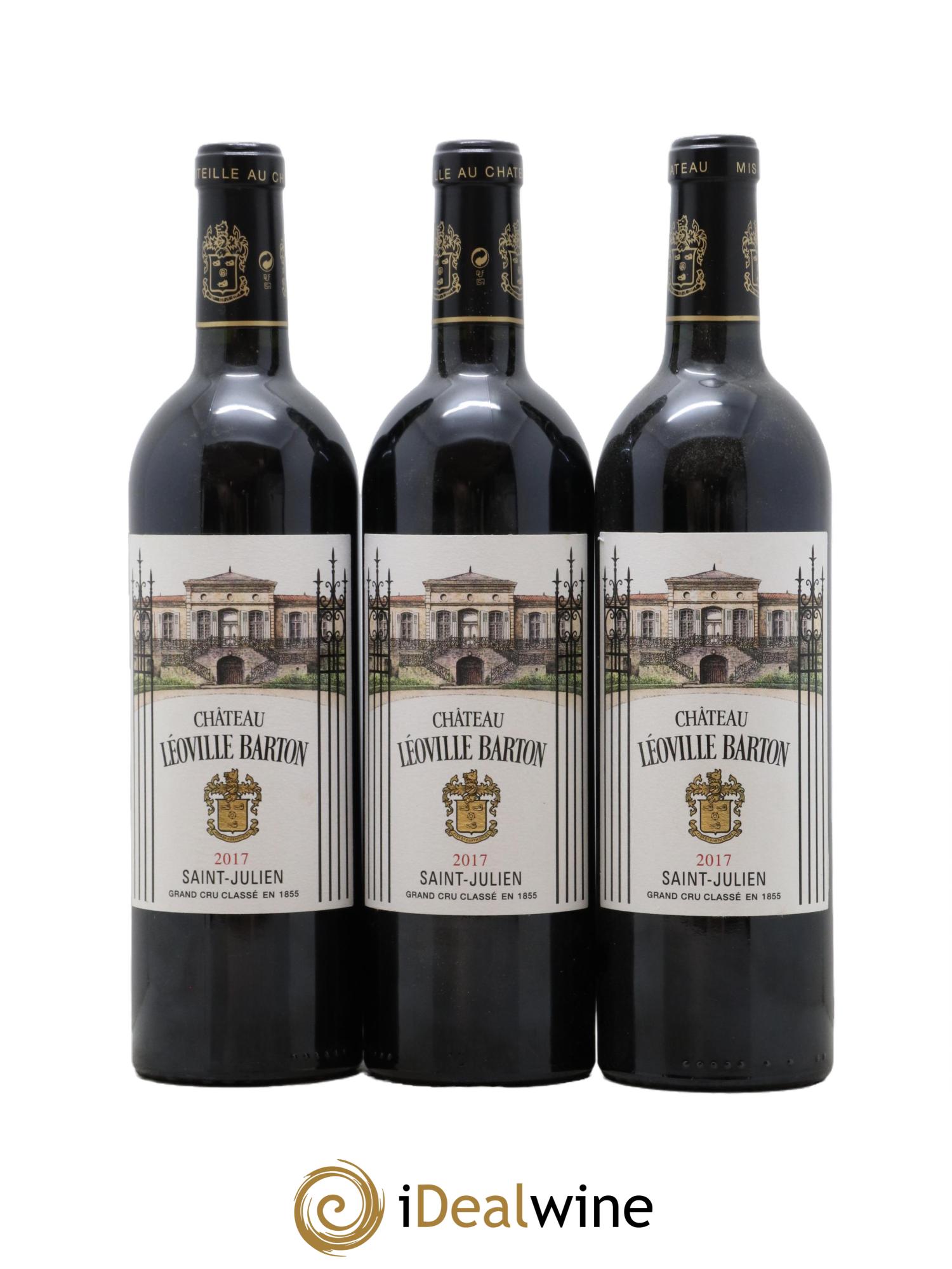 Château Léoville Barton 2ème Grand Cru Classé 2017 - Lotto di 3 bottiglie - 0