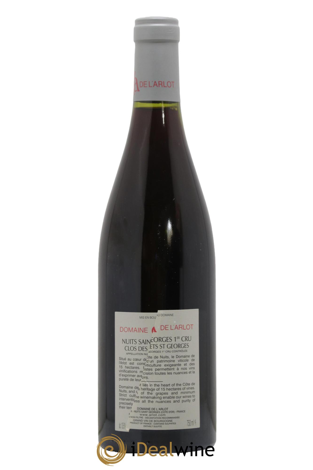 Nuits Saint-Georges 1er Cru Clos des Forêts Saint-Georges Domaine de l'Arlot 2012 - Lot de 1 bouteille - 1