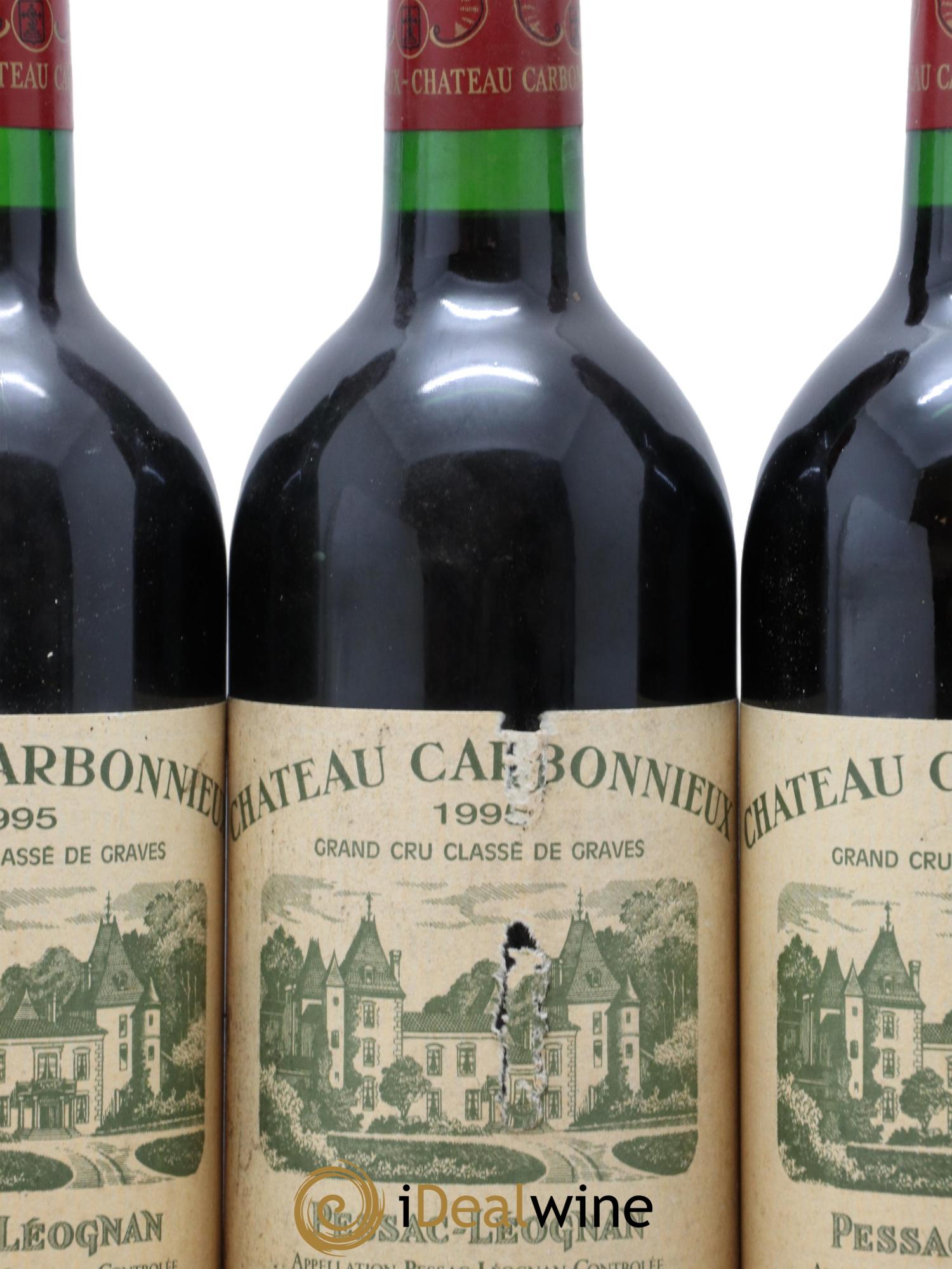 Château Carbonnieux Cru Classé de Graves  1995 - Lot de 3 bouteilles - 1