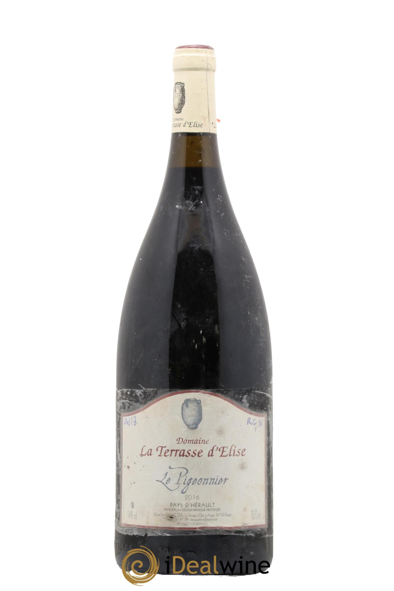 IGP Pays d'Hérault Le Pigeonnier Terrasse d'Elise (Domaine de la) 2016 - Lot de 1 magnum - 0