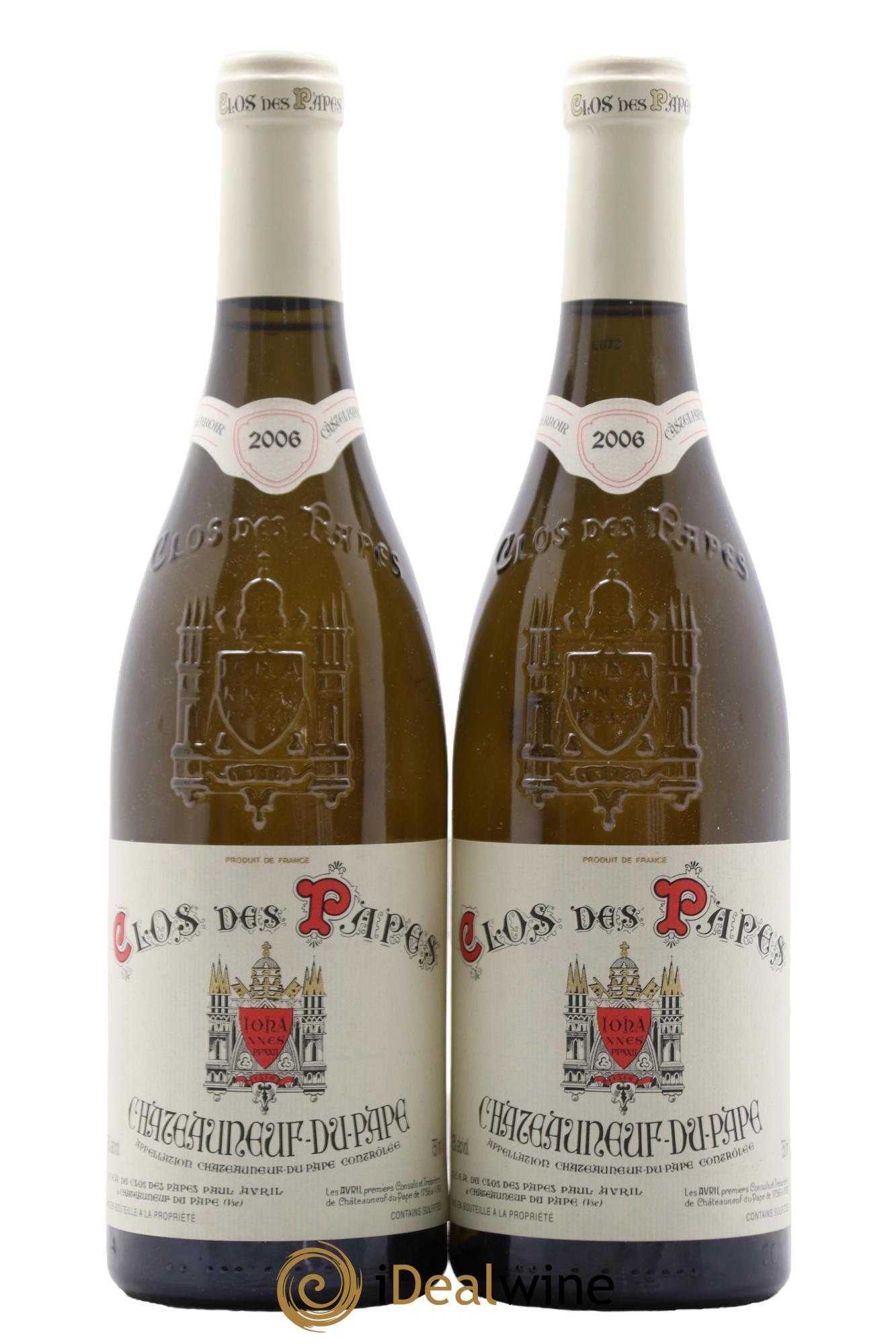 Châteauneuf-du-Pape Clos des Papes - Paul Avril 2006 - Lot de 2 bouteilles - 0