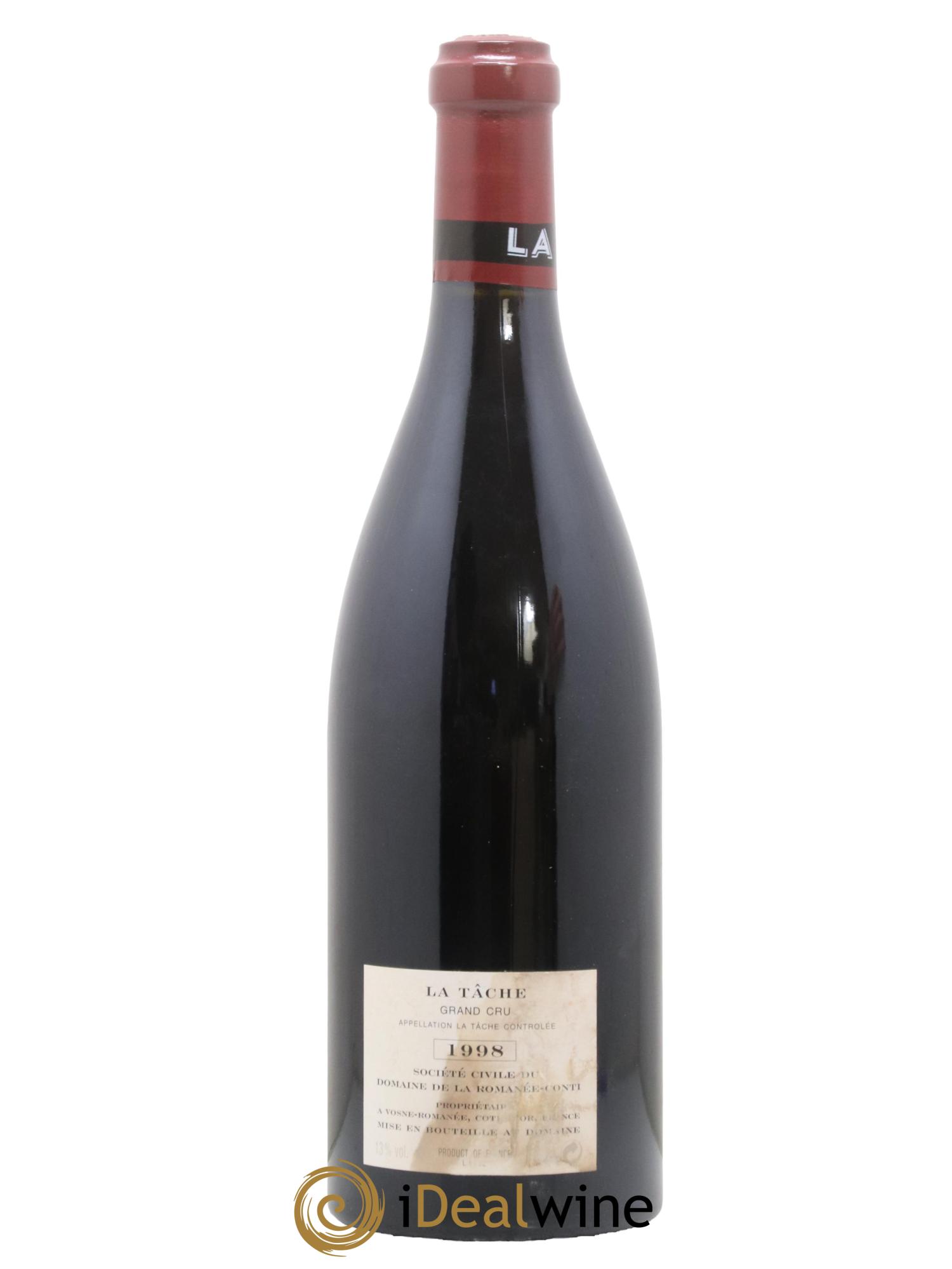 La Tâche Grand Cru Domaine de la Romanée-Conti 1998 - Lot de 1 bouteille - 1