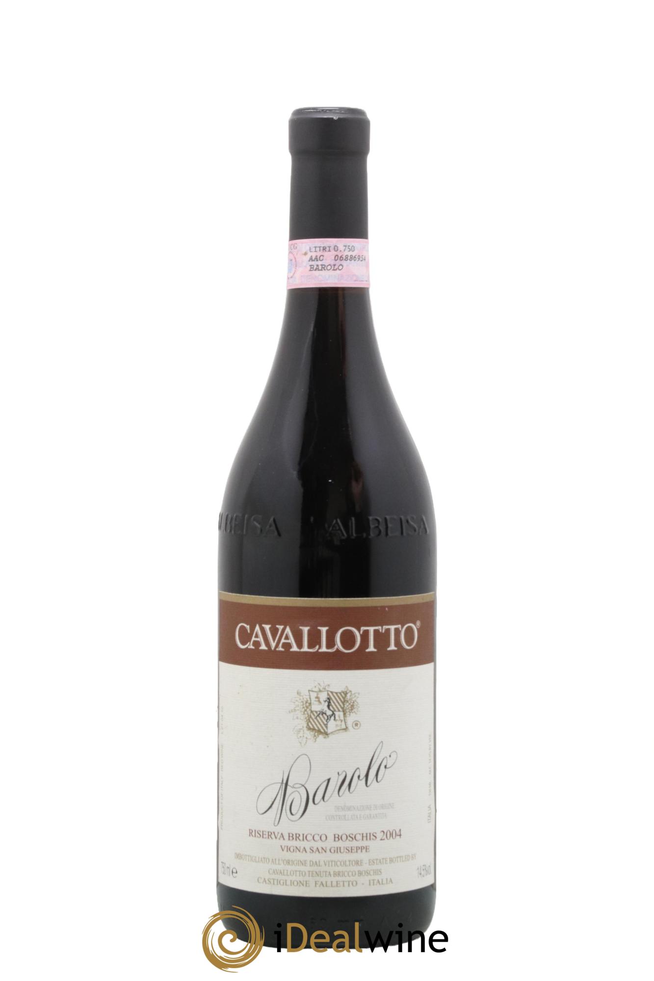 Barolo DOCG Riserva Bricco Boschis Vigna San Giuseppe Cavallotto 2004 - Posten von 1 Flasche - 0