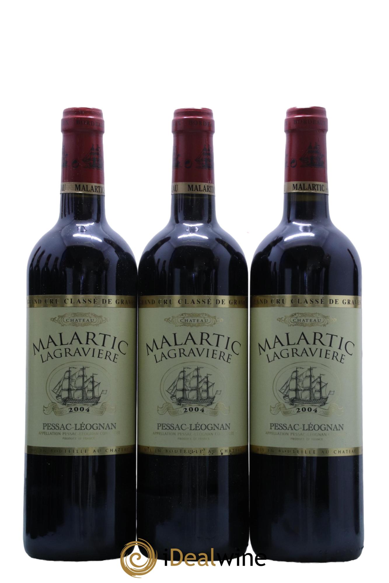 Château Malartic-Lagravière Cru Classé de Graves  2004 - Lot of 12 bottles - 2