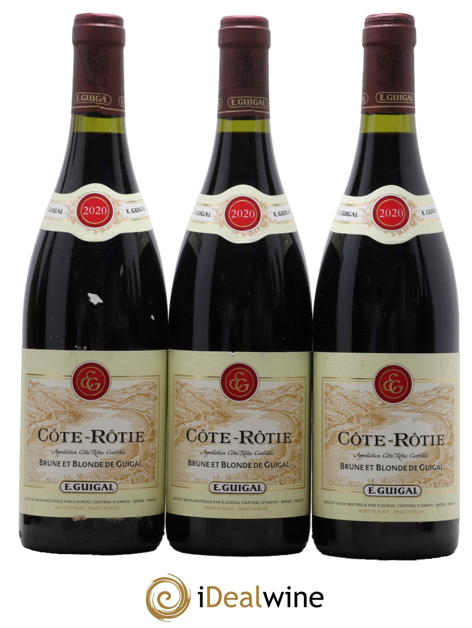 Côte-Rôtie Côtes Brune et Blonde Guigal  2020 - Lotto di 3 bottiglie - 0