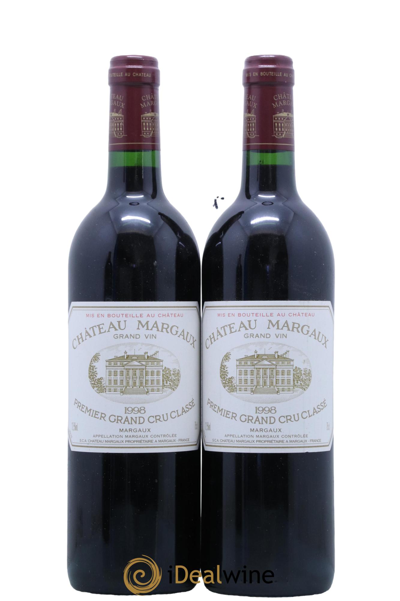 Château Margaux 1er Grand Cru Classé 1998 - Lot of 2 bottles - 0