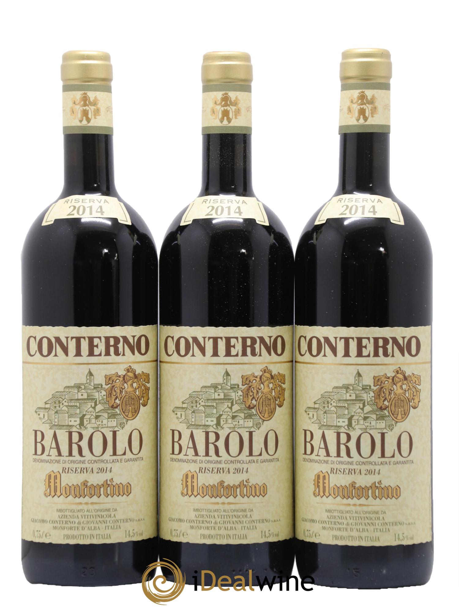 Barolo DOCG Riserva Monfortino Giacomo Conterno 2014 - Lot of 3 bottles - 0