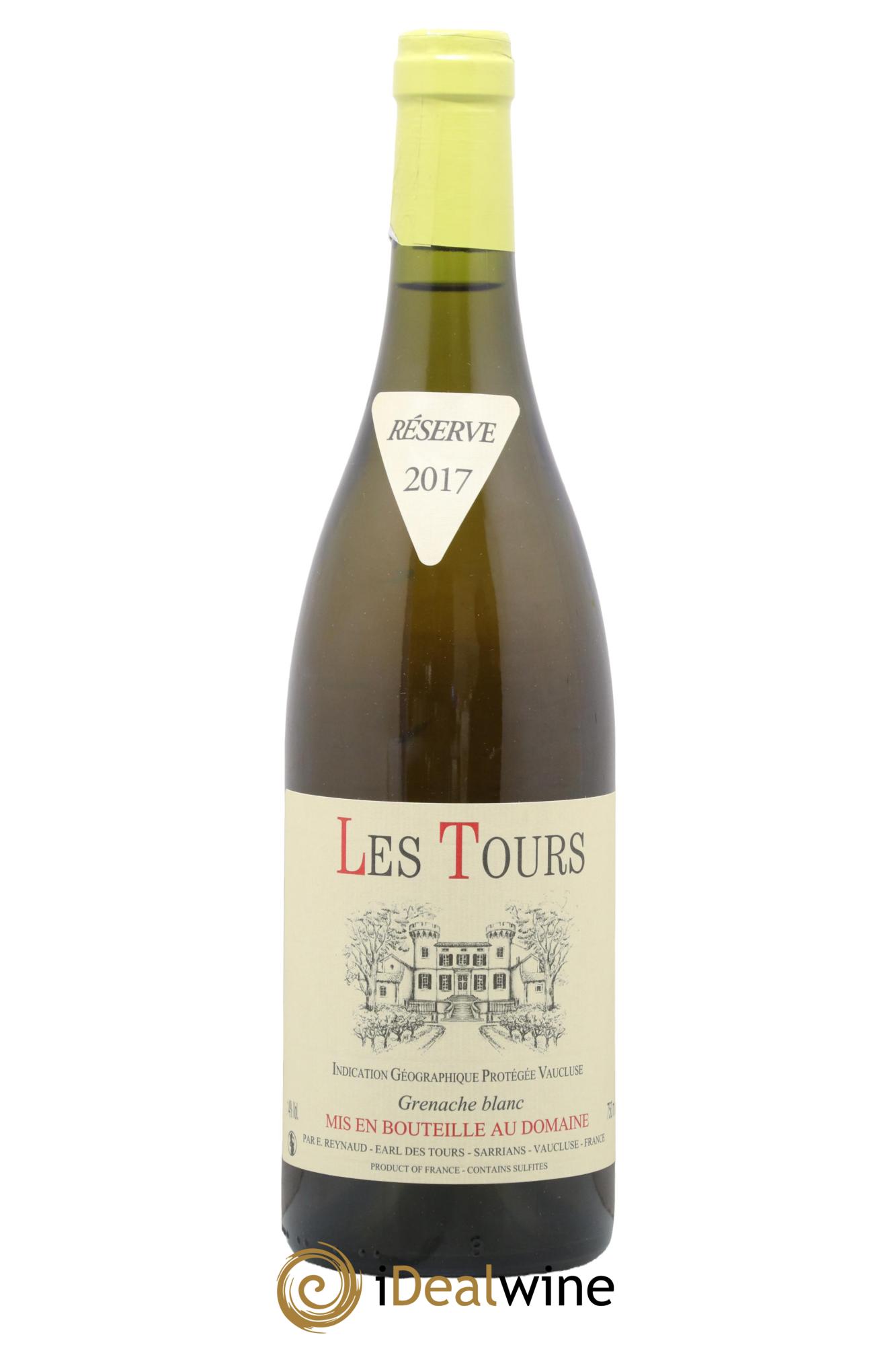 IGP Vaucluse (Vin de Pays de Vaucluse) Les Tours Grenache Blanc Emmanuel Reynaud 2017 - Lot of 1 bottle - 0