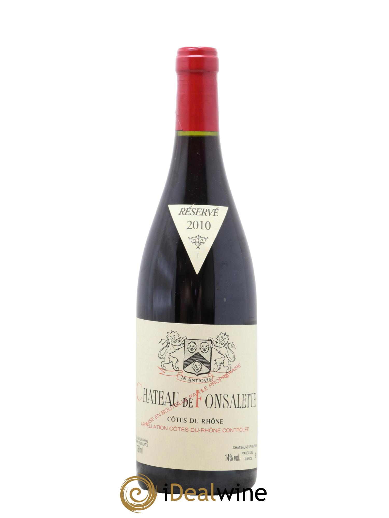 Côtes du Rhône Château de Fonsalette Emmanuel Reynaud 2010 - Lotto di 1 bottiglia - 0