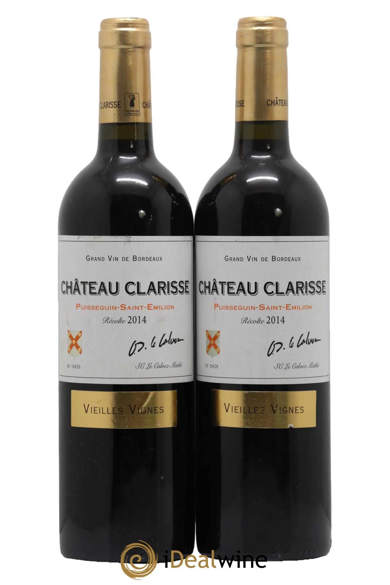 Château Clarisse - Vieilles Vignes 2014 - Posten von 2 Flaschen - 0