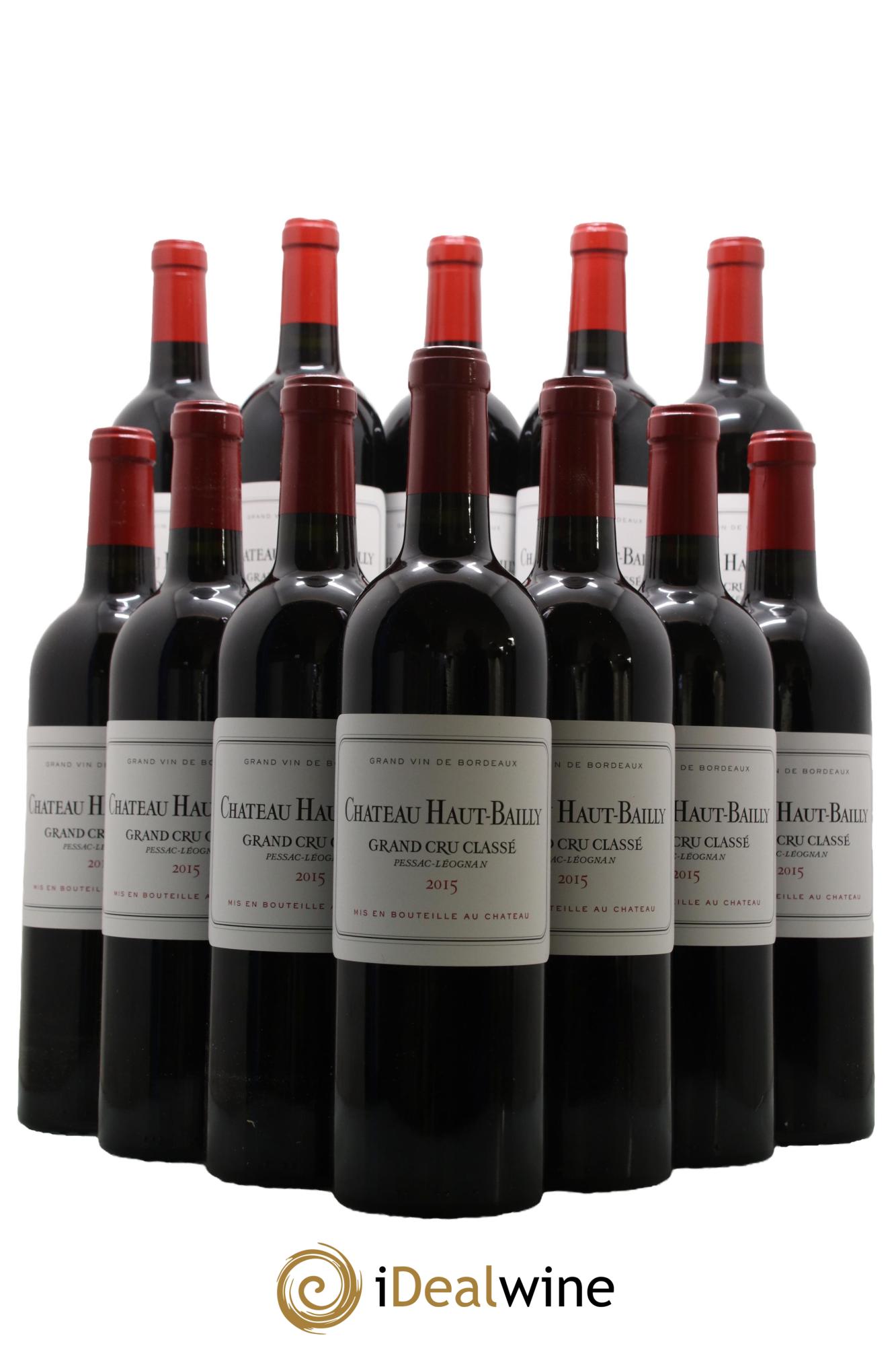 Château Haut-Bailly Cru Classé de Graves 2015 - Lot of 12 bottles - 0