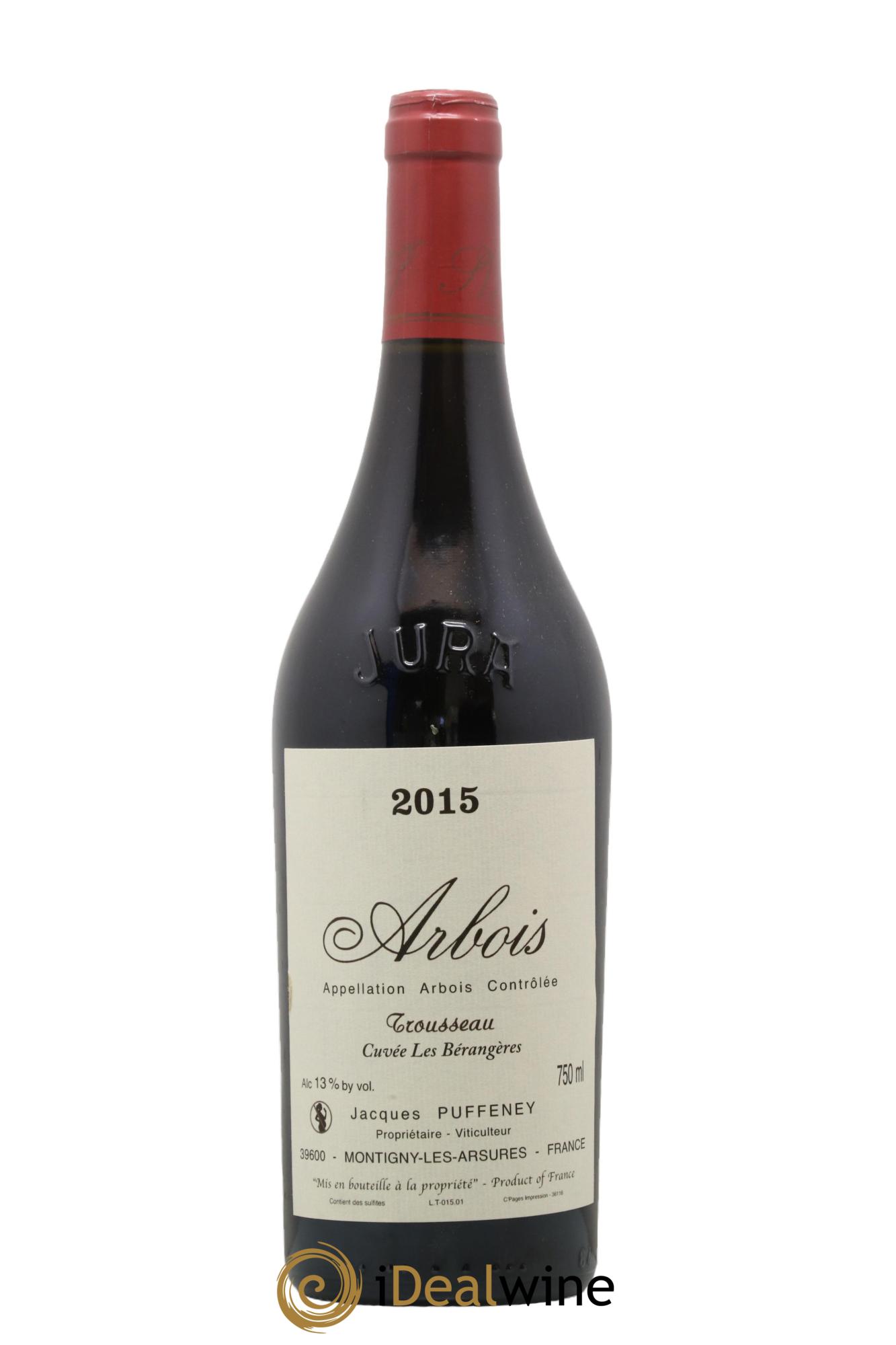 Arbois Trousseau Cuvée Les Bérangères Jacques Puffeney  2015 - Lotto di 1 bottiglia - 0