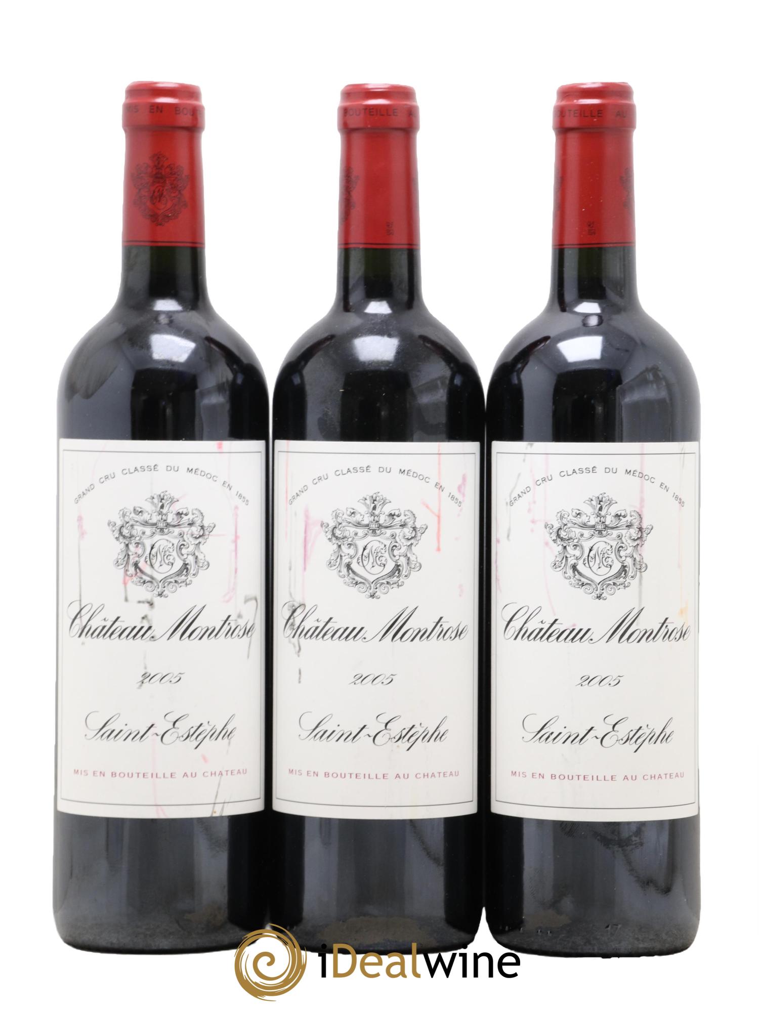 Château Montrose 2ème Grand Cru Classé 2005 - Lot de 3 bouteilles - 0