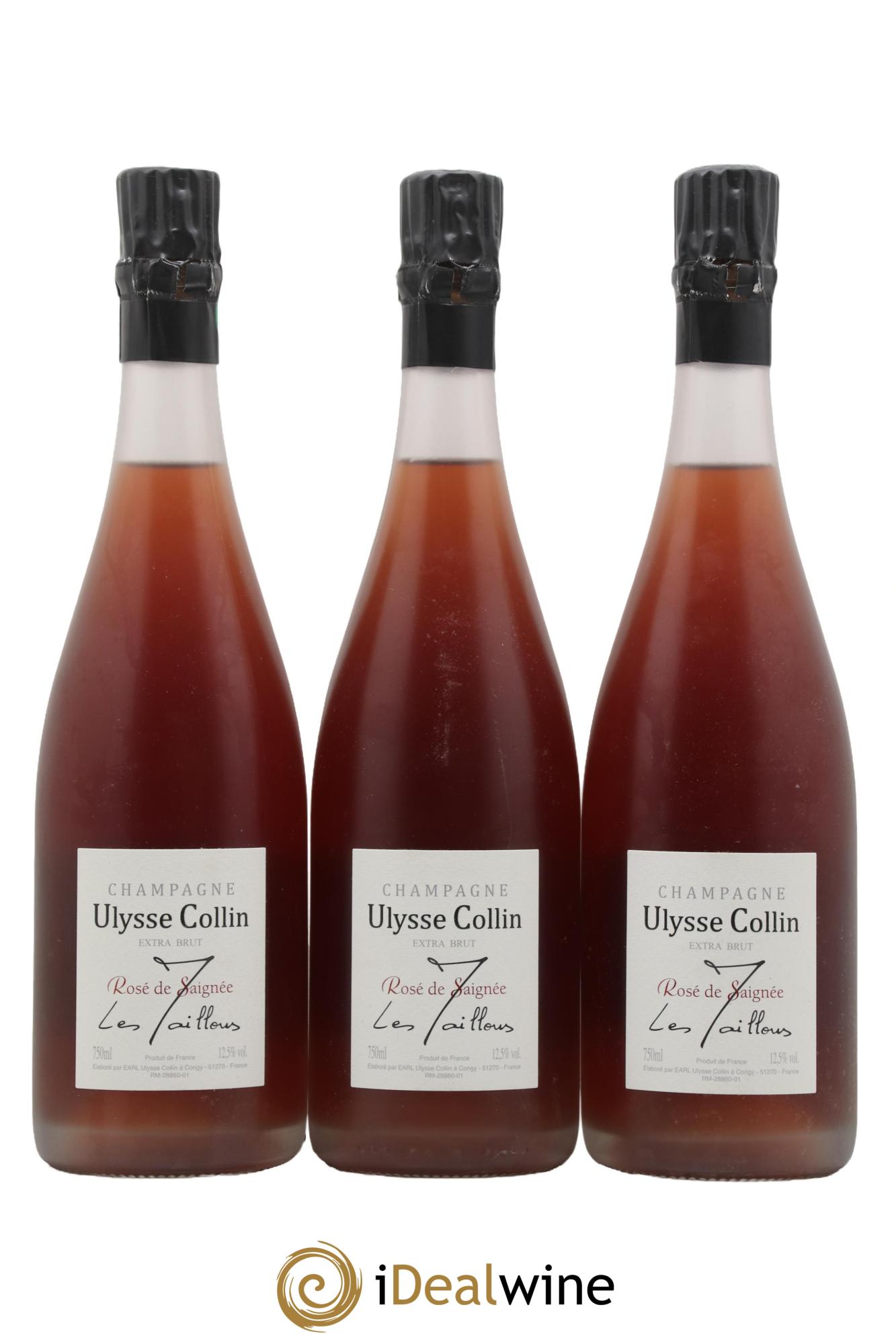 Les Maillons Extra Brut Rosé de Saignée Ulysse Collin - Lot of 3 bottles - 0