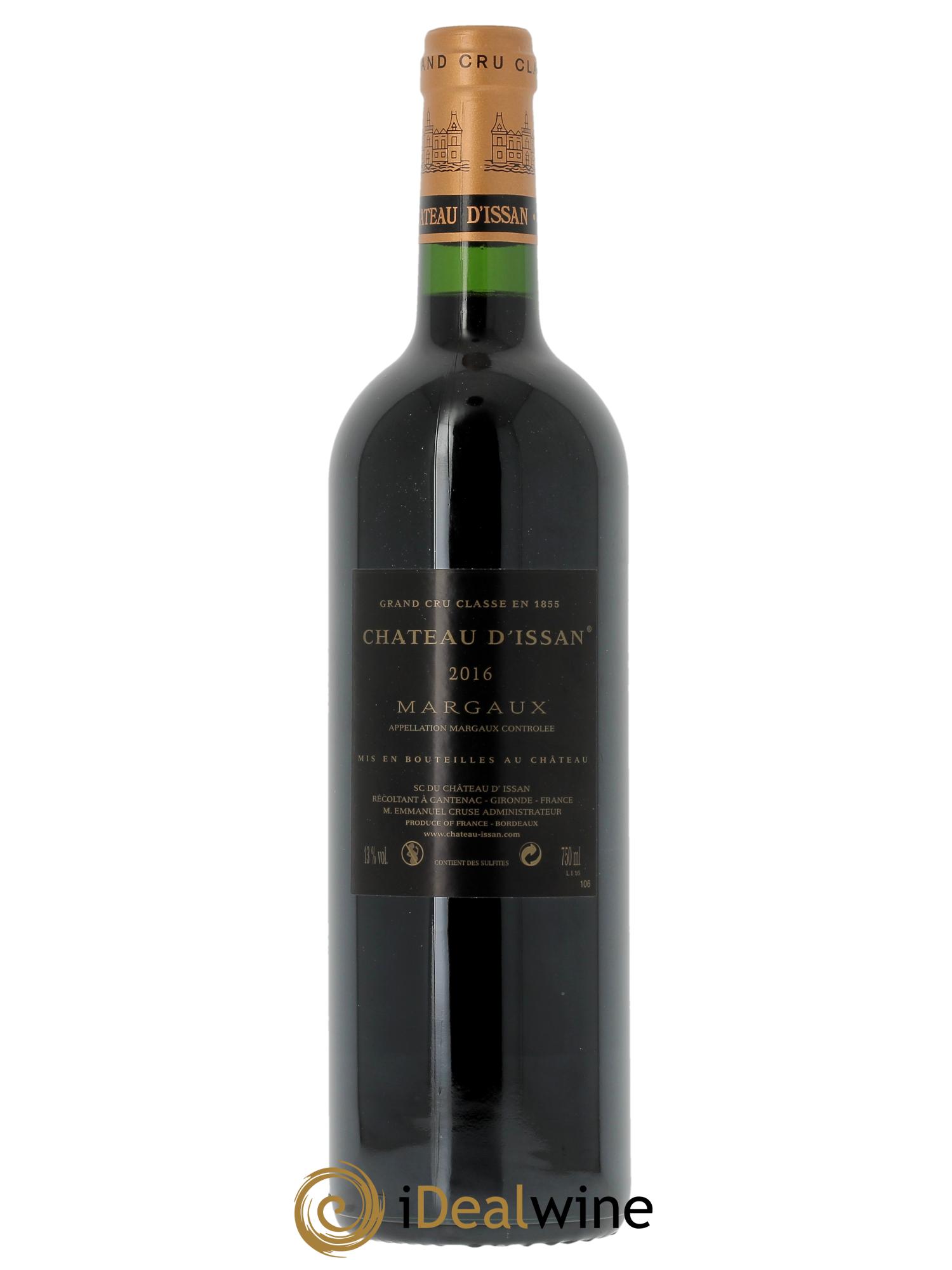 Château d'Issan 3ème Grand Cru Classé (Cassetta in legno a partire da  3 bts) 2016 - Lotto di 1 bottiglia - 1