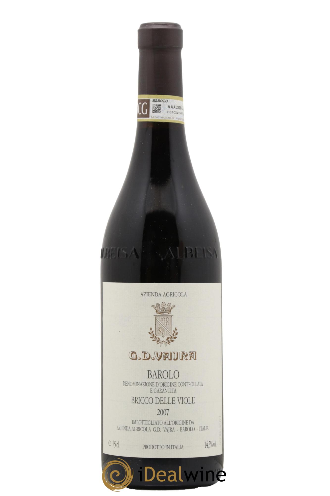 Barolo DOCG Bricco Delle Viole G.D Vajra 2007 - Lot of 1 bottle - 0