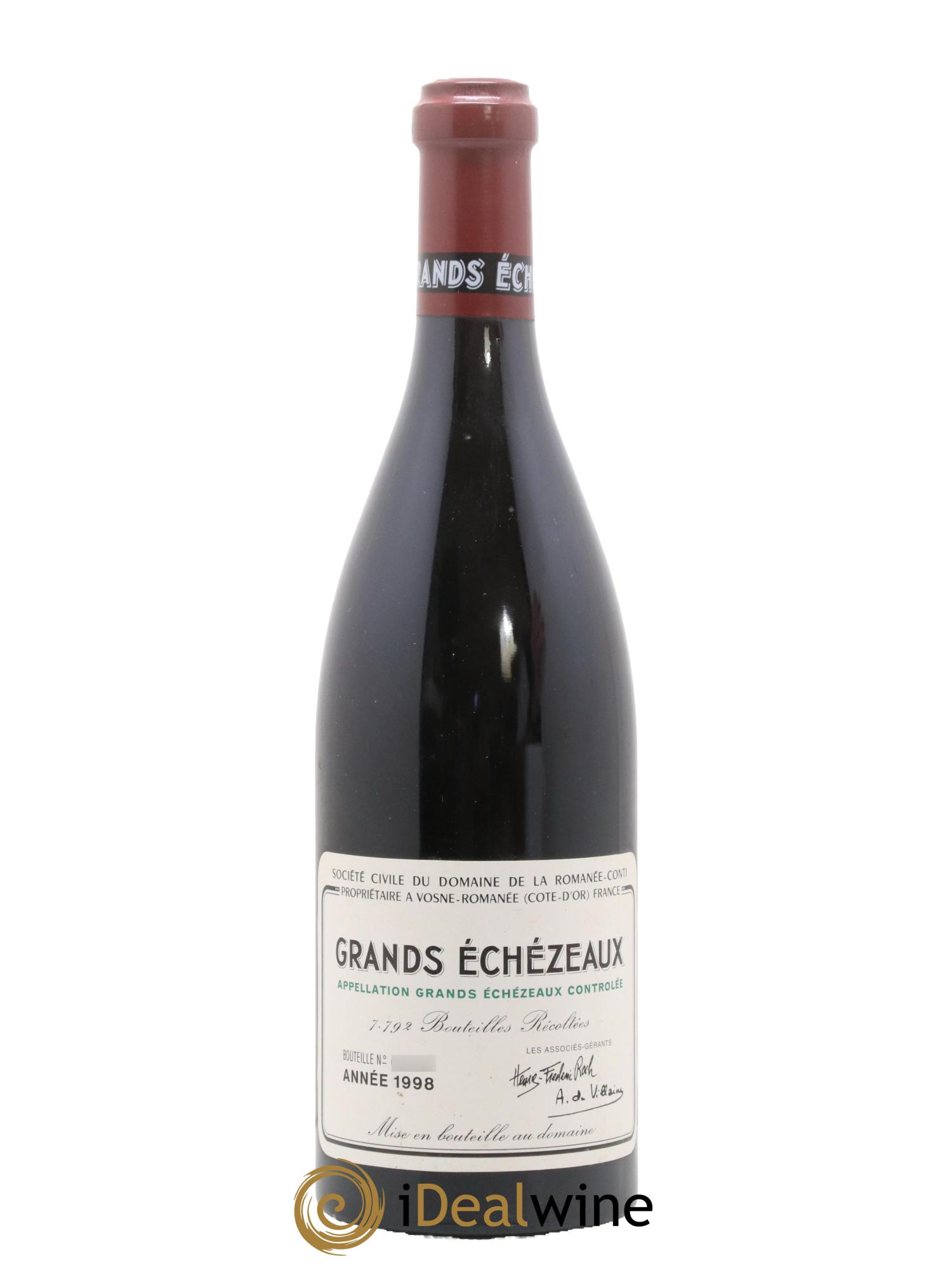 Grands-Echezeaux Grand Cru Domaine de la Romanée-Conti 1998 - Lot de 1 bouteille - 0