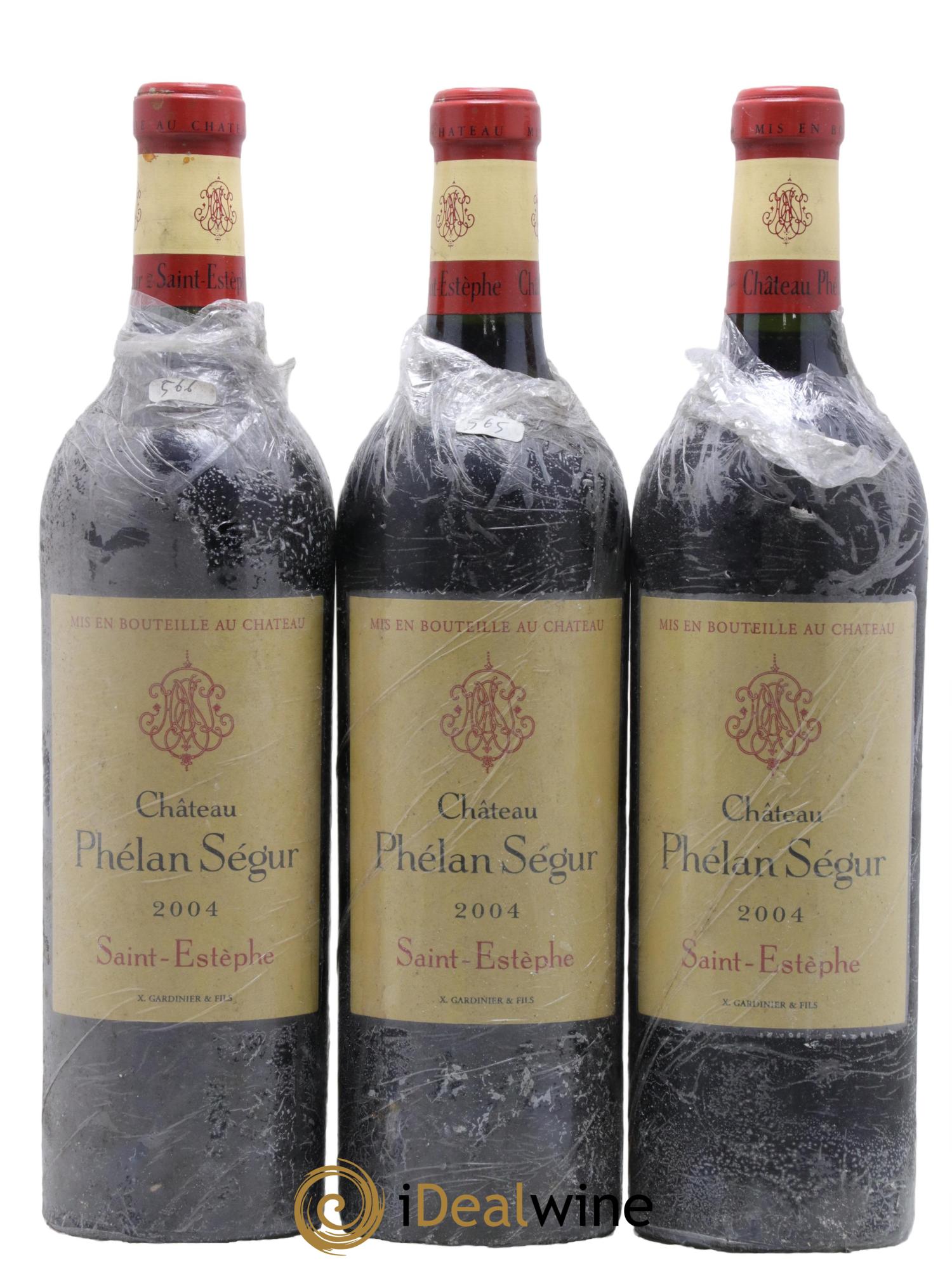 Château Phélan Ségur 2004 - Lotto di 3 bottiglie - 0