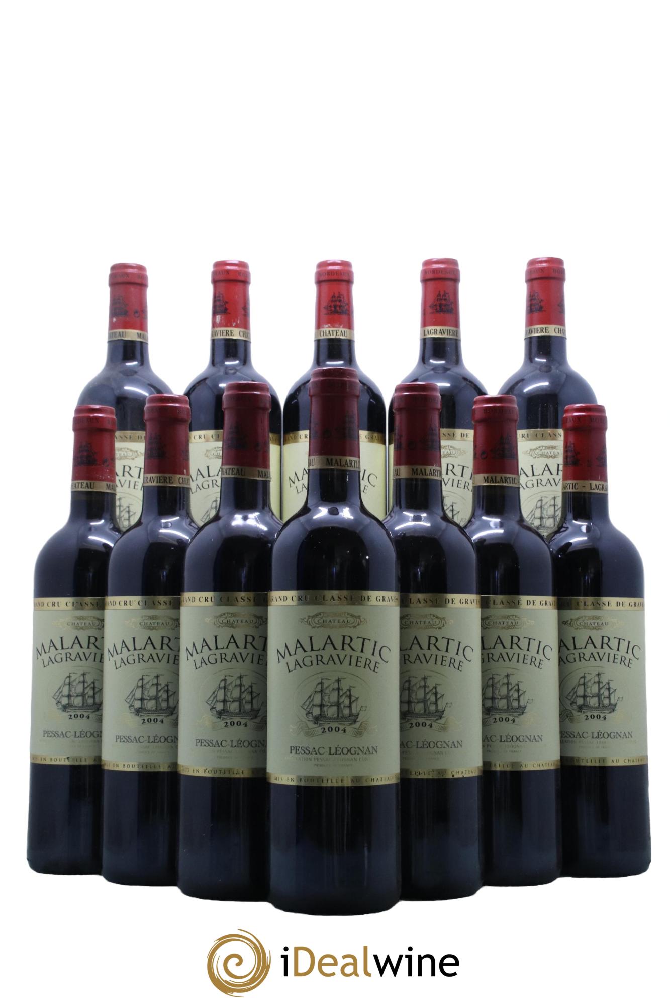 Château Malartic-Lagravière Cru Classé de Graves  2004 - Lot de 12 bouteilles - 0