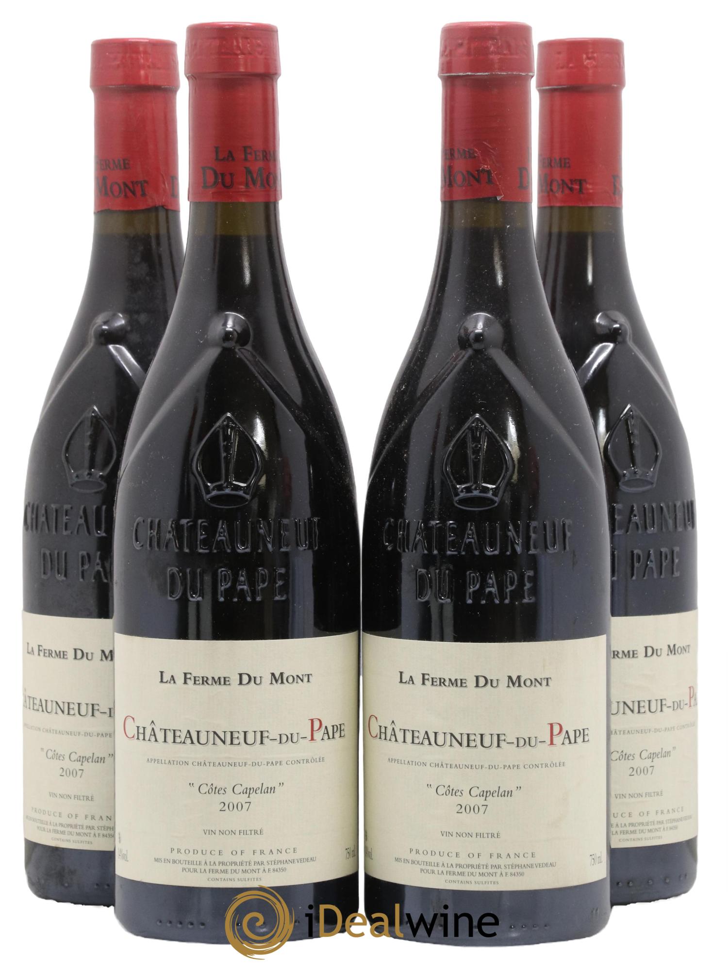 Châteauneuf-du-Pape Côtes Capelan La Ferme du Mont 2007 - Lot de 4 bouteilles - 0